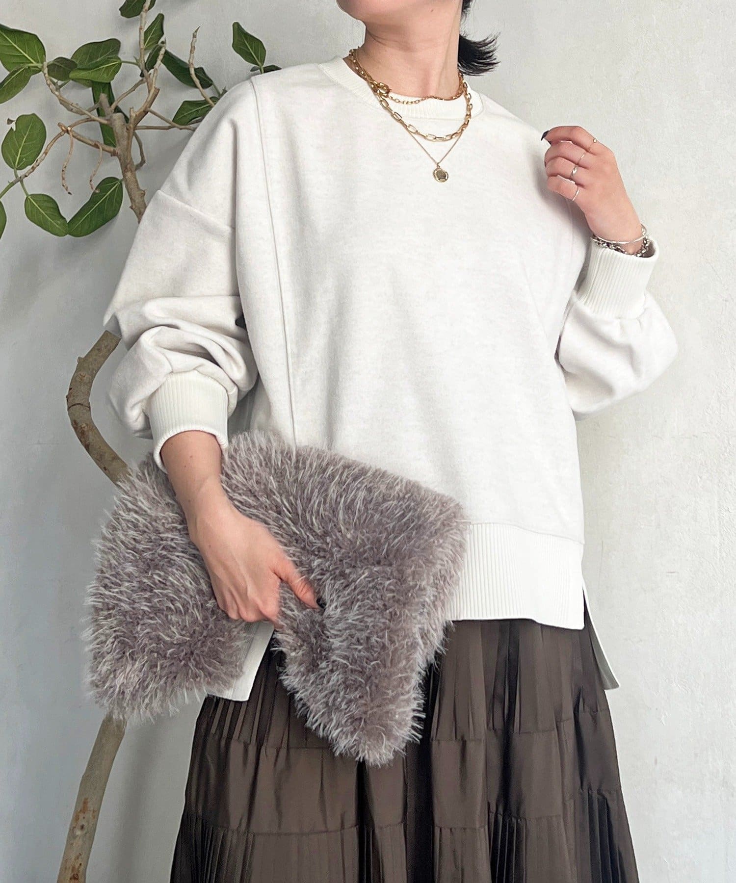 Croisiere(クロジエール) 起毛ボンディングプルオーバー