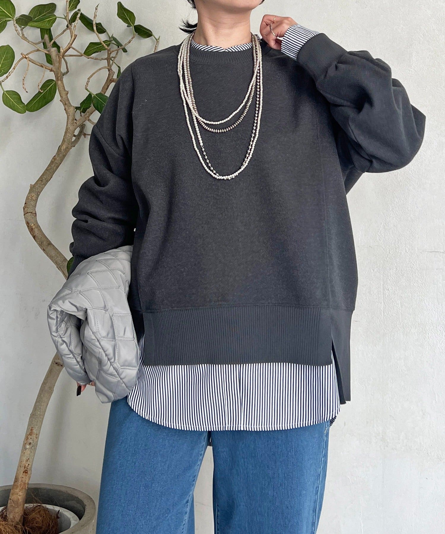 Croisiere(クロジエール) 起毛ボンディングプルオーバー