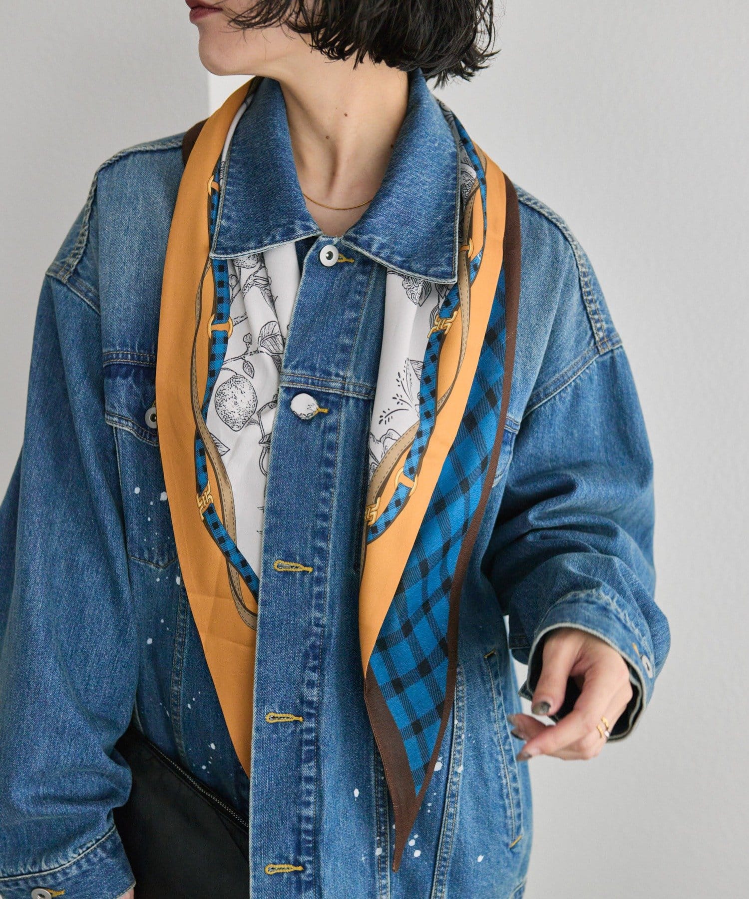 ear PAPILLONNER(イア パピヨネ) クラシックチェックストール