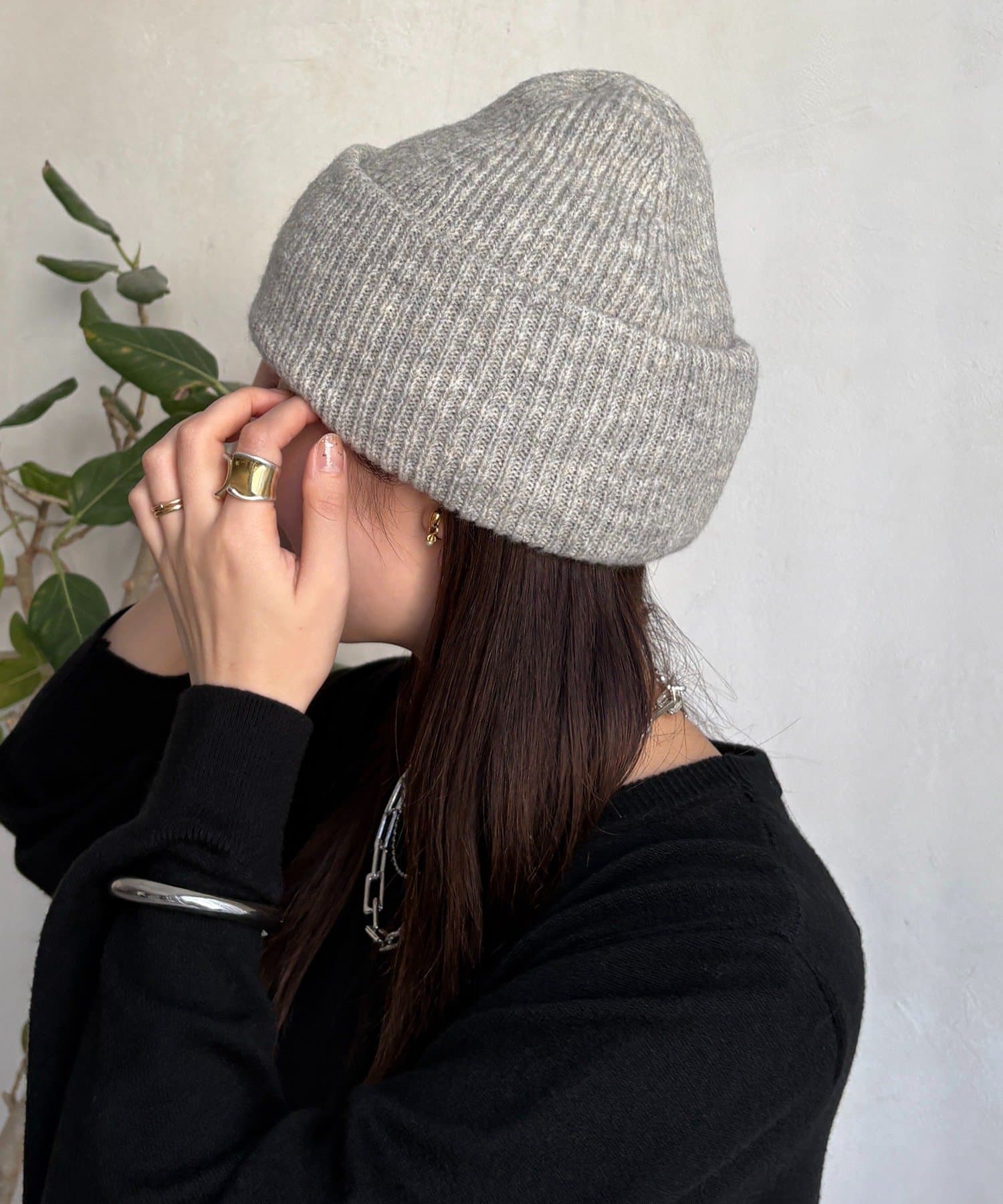 DOUDOU(ドゥドゥ) メランジリブニットワッチ