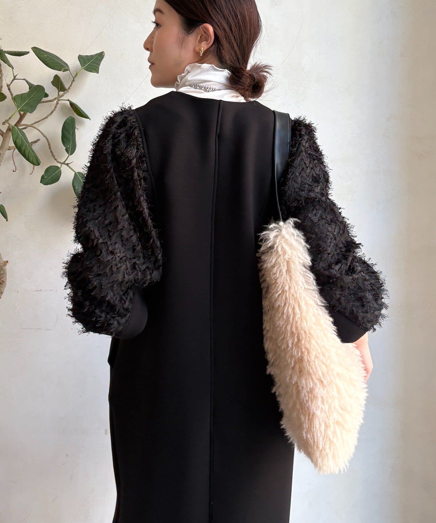 DOUDOU(ドゥドゥ) 【WEB限定】ダンボールレース切替ワンピース