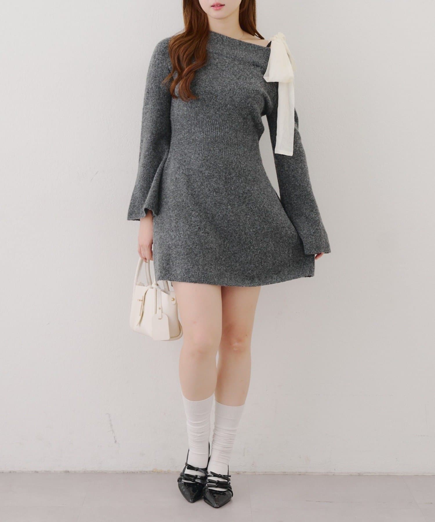 NICE CLAUP / OLIVE des OLIVE OUTLET(ナイスクラップ  / オリーブ デ オリーブ アウトレット) 【RMAF】マルチWAYニットワンピース