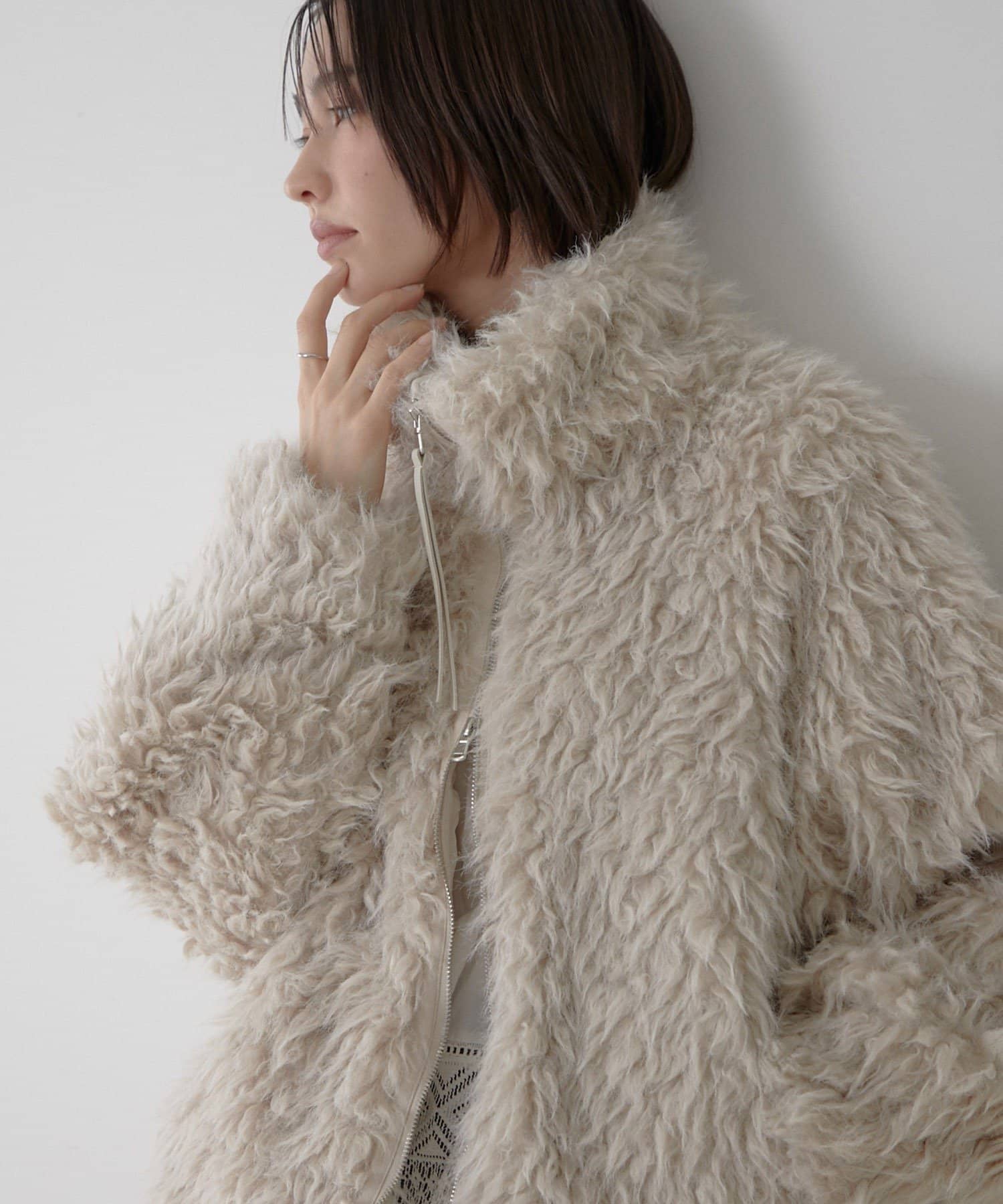 nane】【Suzuki セレクト】WZIPミックスファーブルゾン | Remind