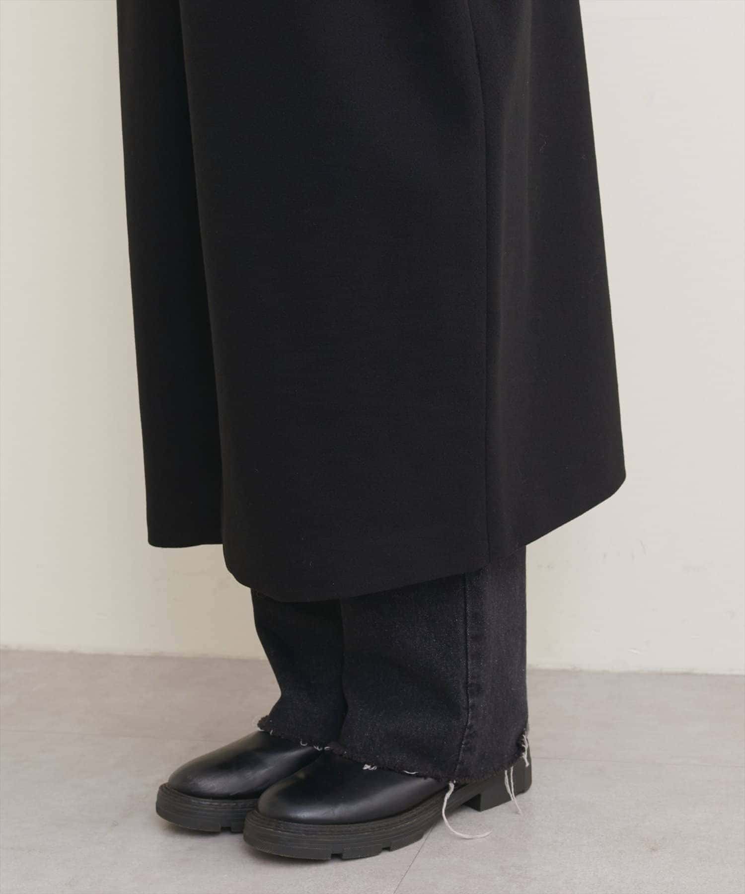 natural couture(ナチュラルクチュール) ニットモッサ袖タックチェスターコート