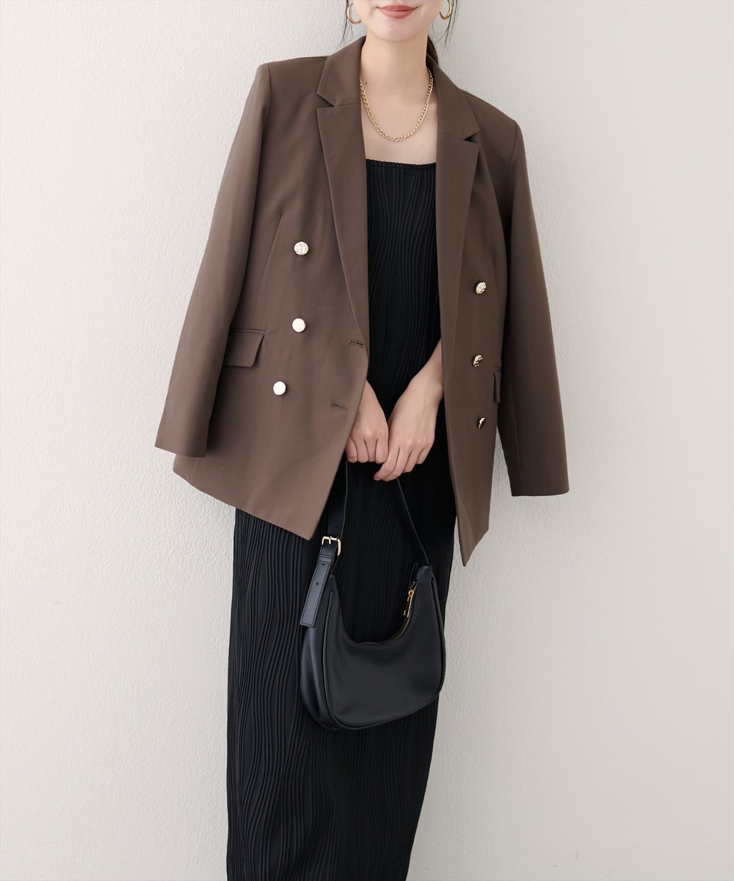 natural couture(ナチュラルクチュール) 【WEB限定】流線ストライプナローワンピース