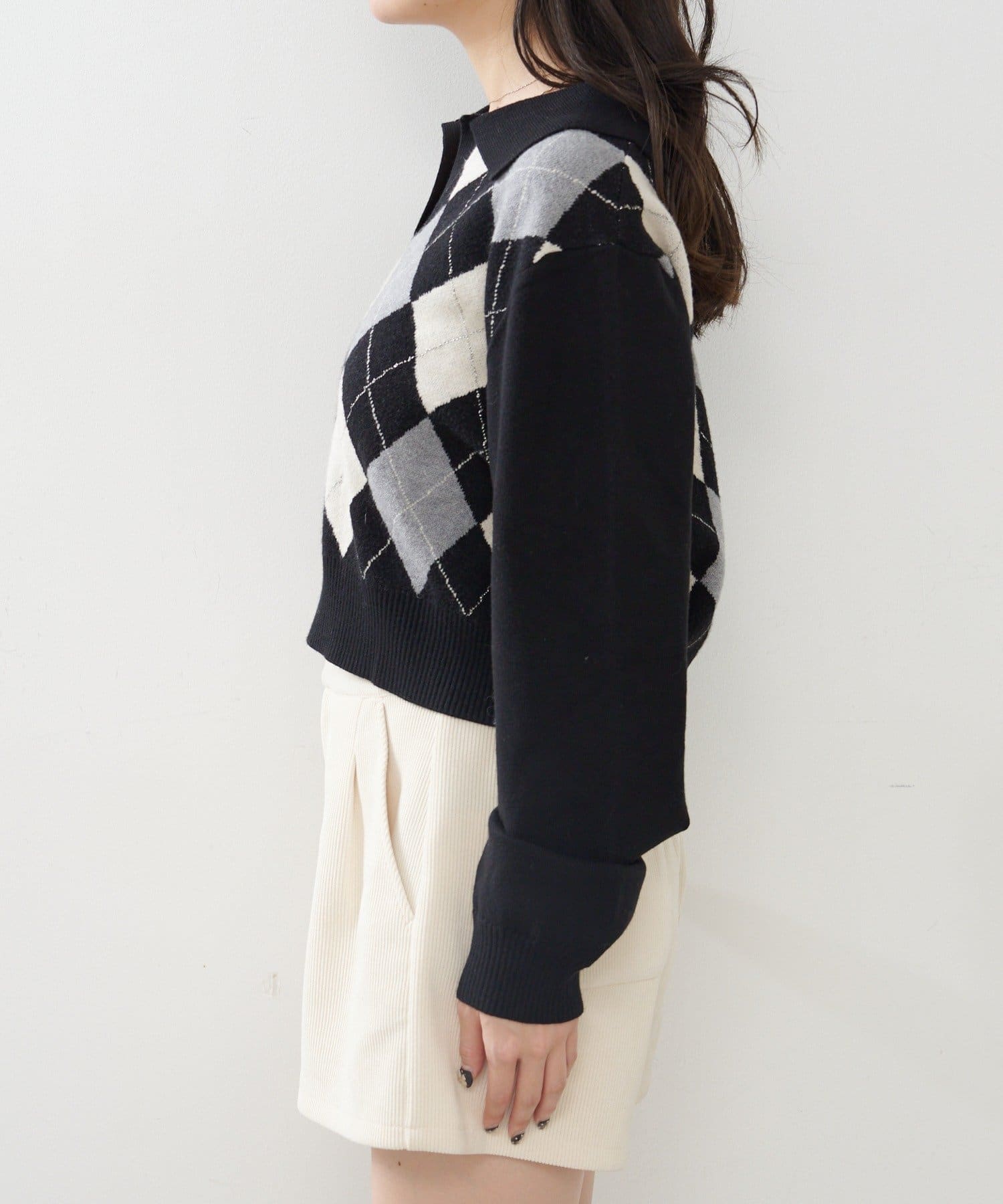 Kastane(カスタネ) アーガイルスキッパーニット