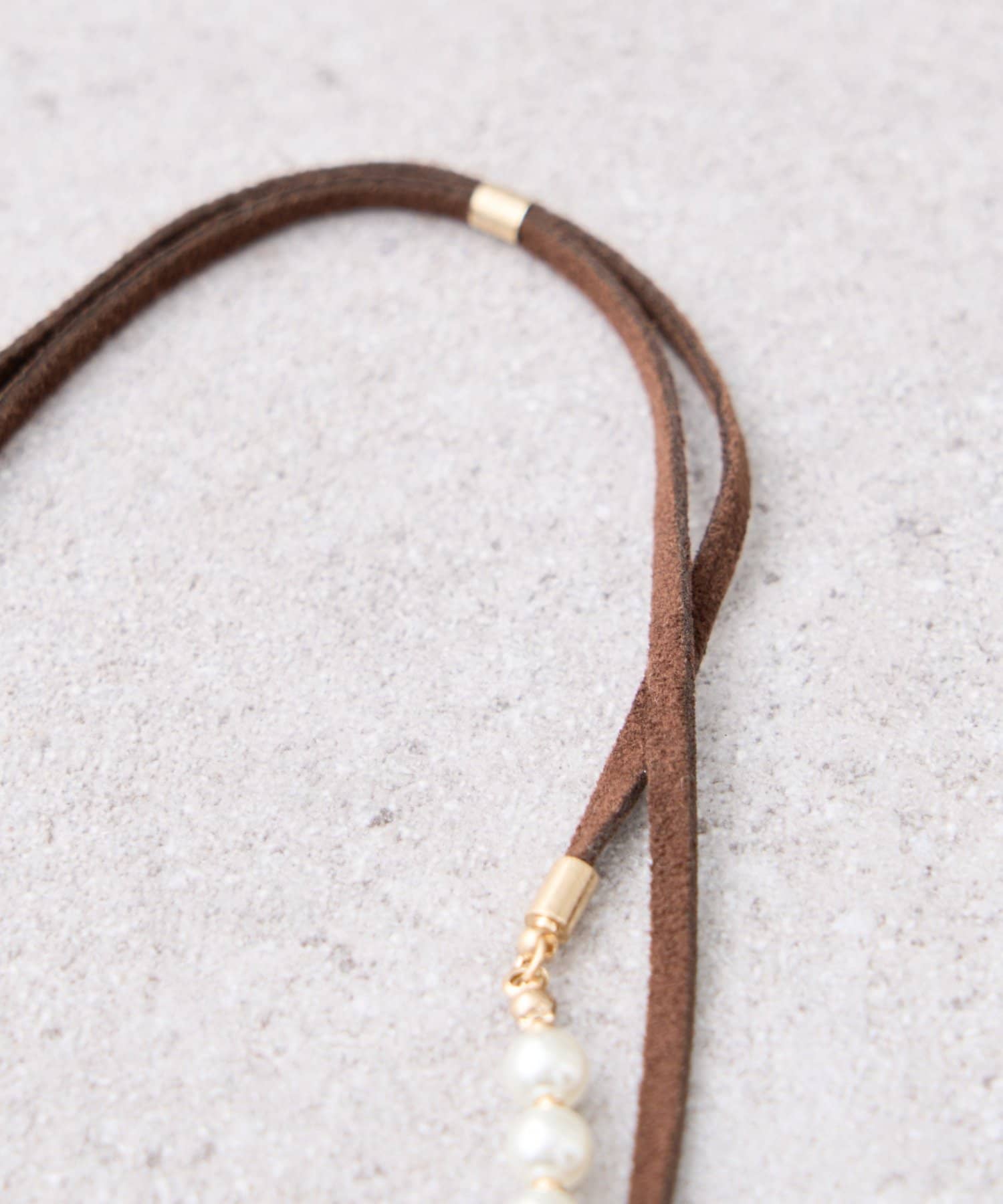 CIAOPANIC TYPY(チャオパニックティピー) lilスウェードライクスライドパールネックレス