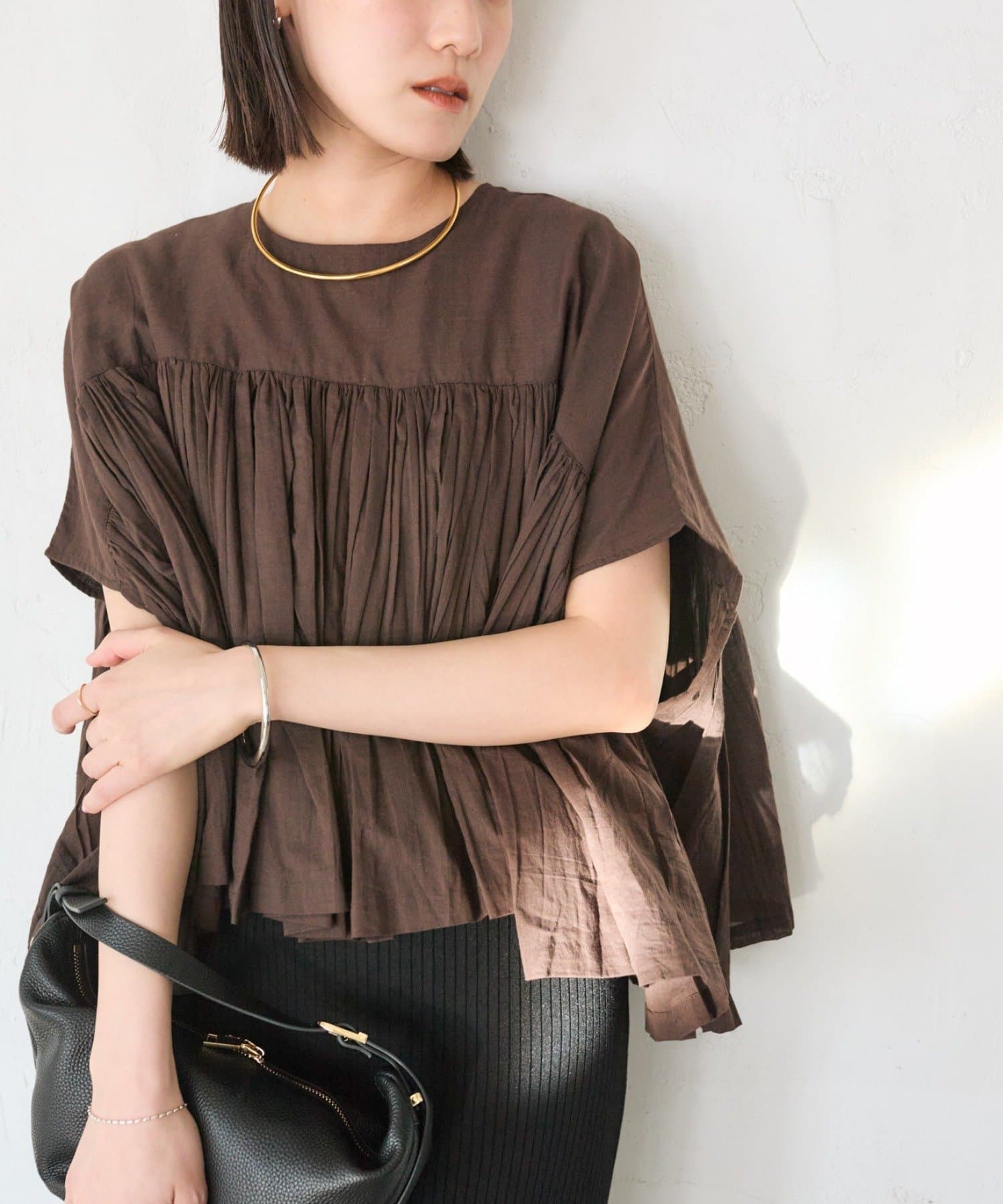 RIVE DROITE(リヴドロワ) 予約【着映え】ギャザーボリュームブラウス