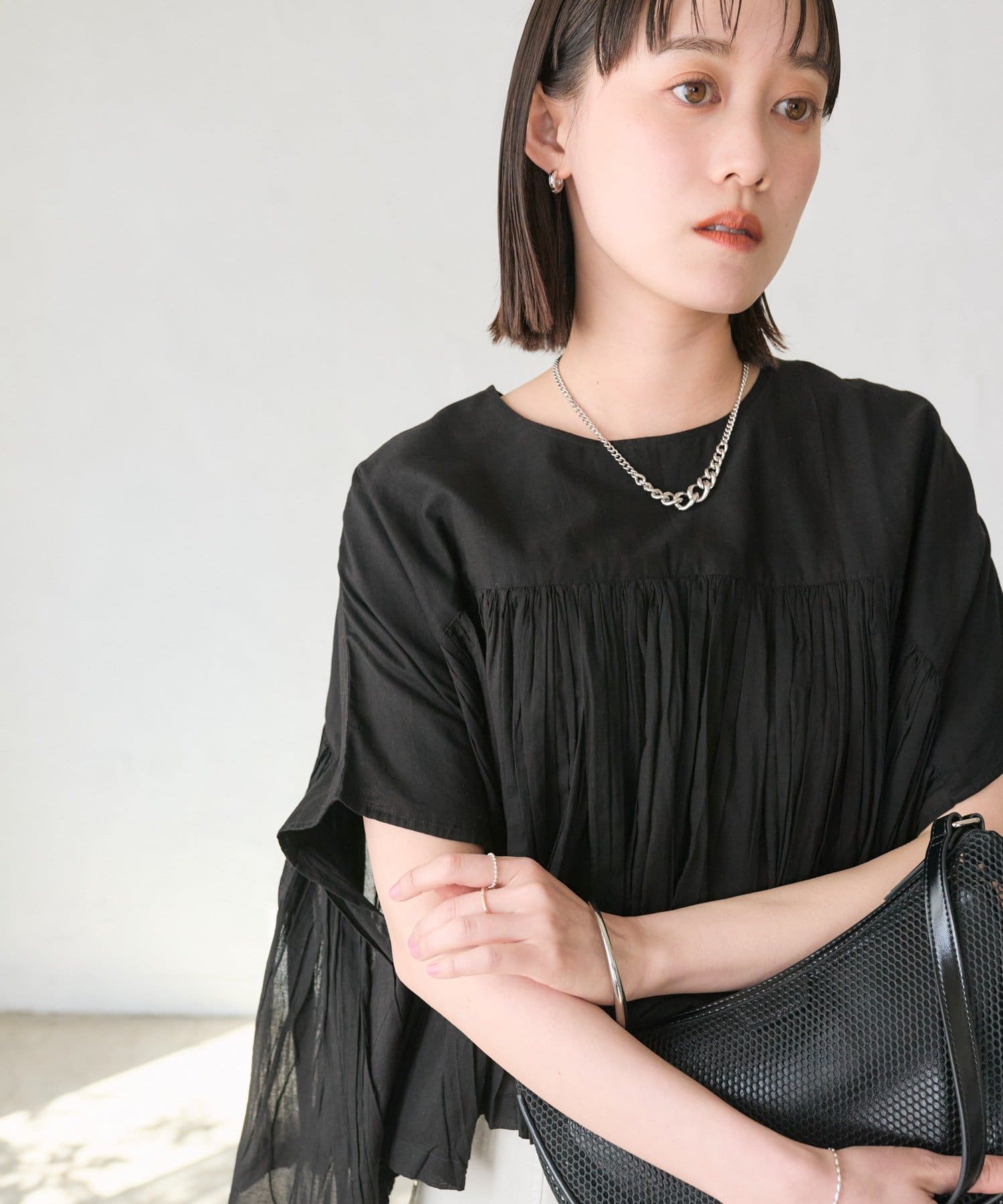 RIVE DROITE(リヴドロワ) 予約【着映え】ギャザーボリュームブラウス