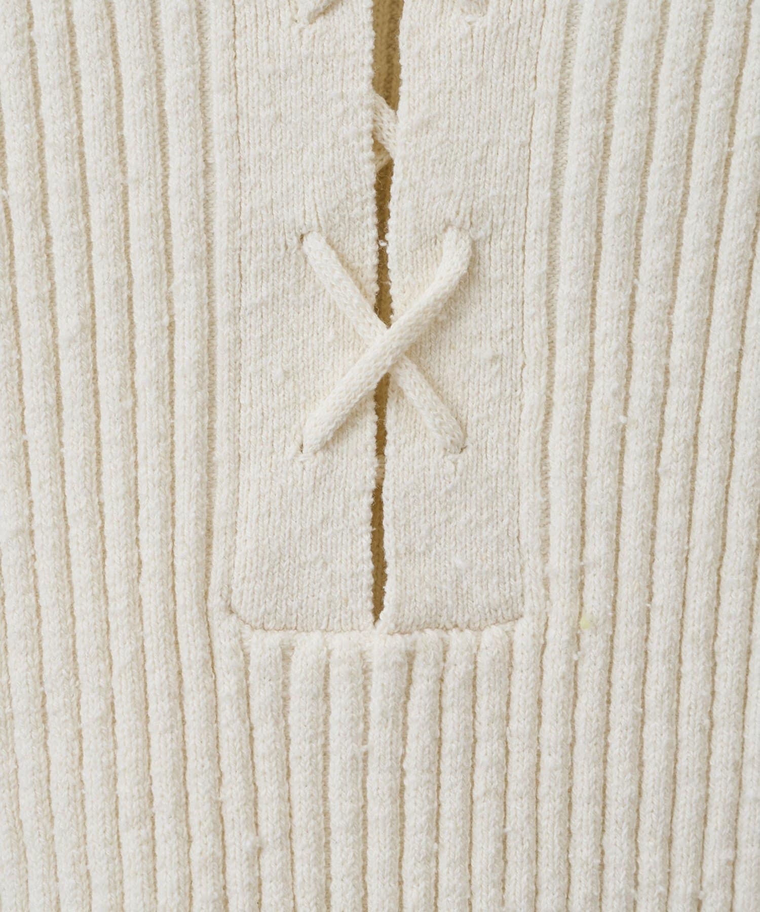 Whim Gazette(ウィム ガゼット) RAW SILKレースアッププルオーバー