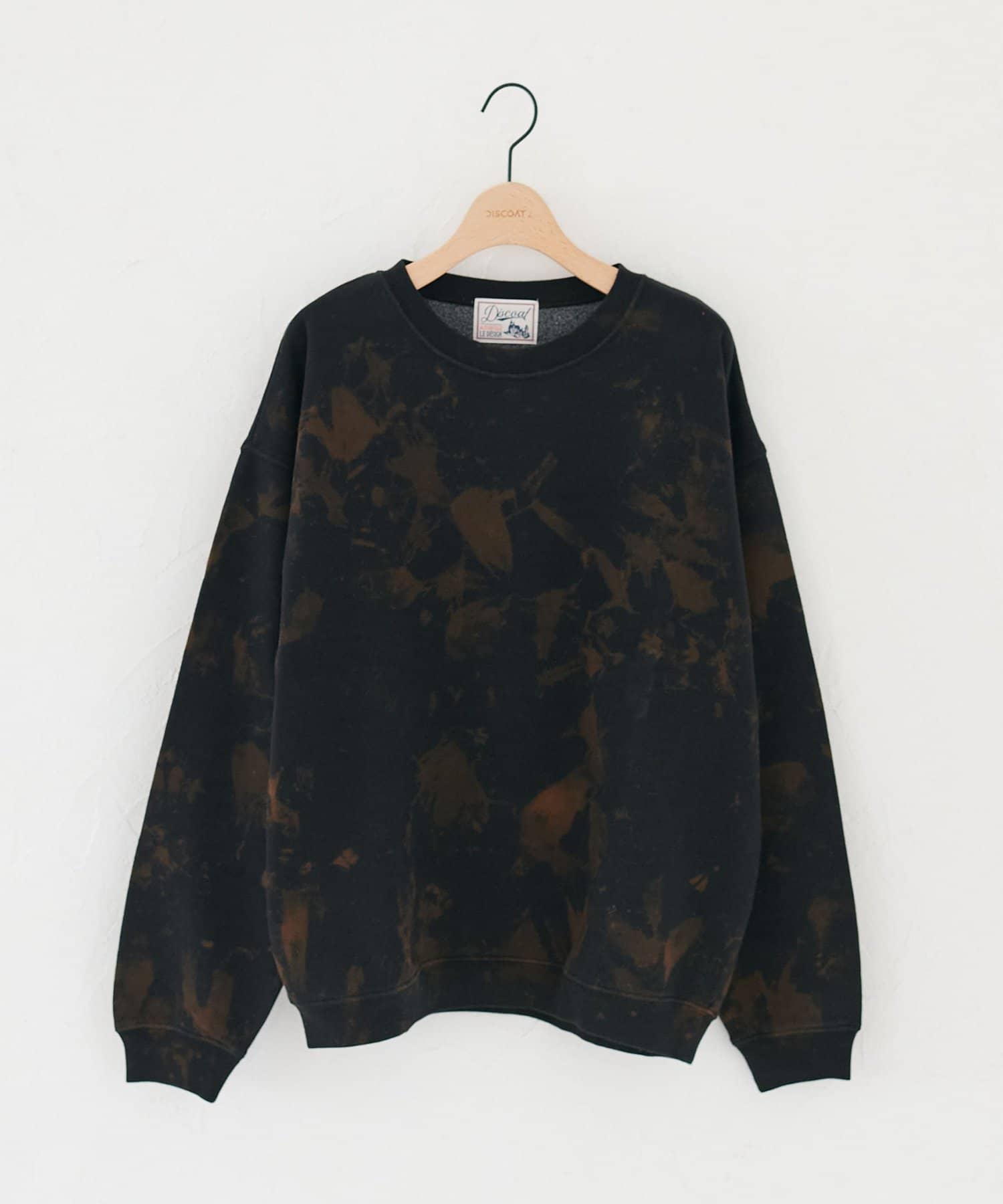 DISCOAT(ディスコート) 【ユニセックス】オーバーダイ裏起毛スウェット