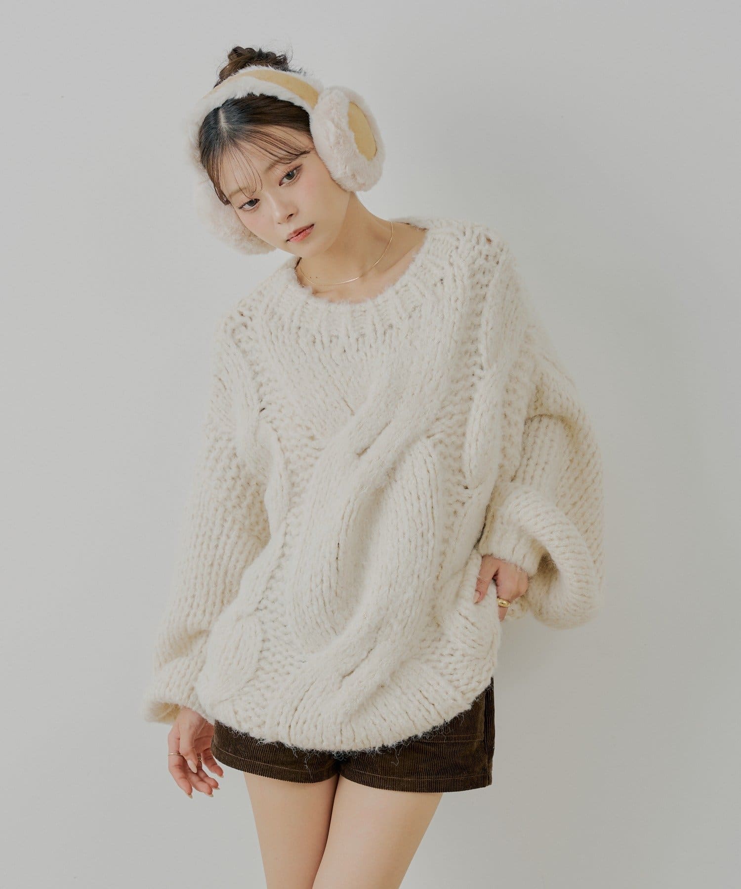 ミニコページ ビッグケーブルルーズミニワンピース | Chico(チコ)レディース