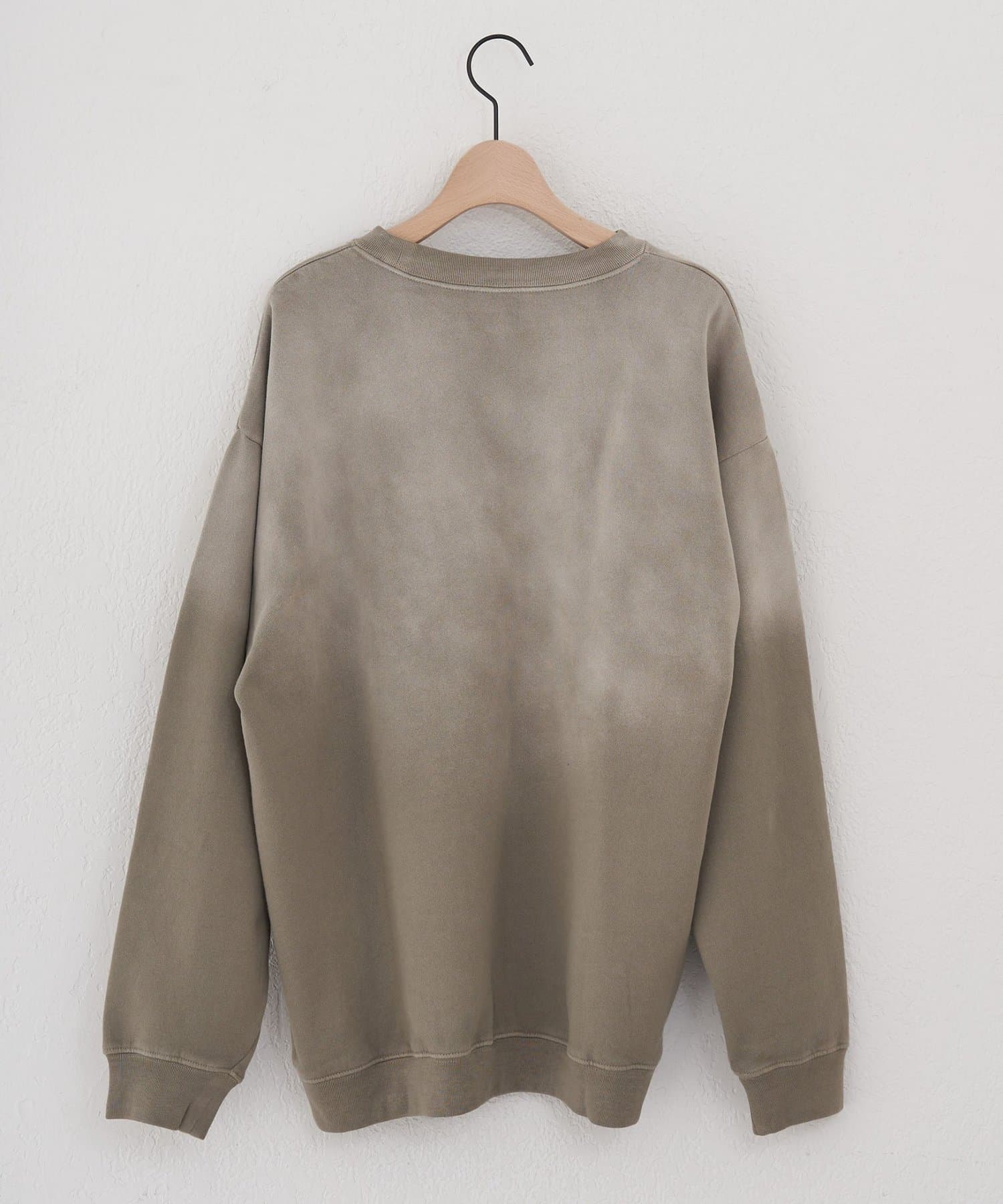 DISCOAT(ディスコート) 【ユニセックス】サンフェード加工ヒビワレロゴスウェット