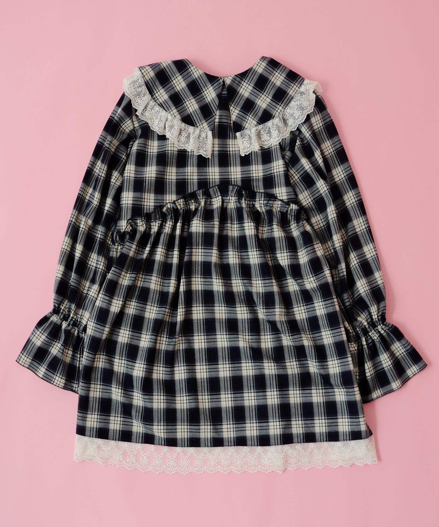 w closet(ダブルクローゼット) 【あみこ企画第3弾！10/16  20:00 販売スタート】Am レース衿チュニックワンピース