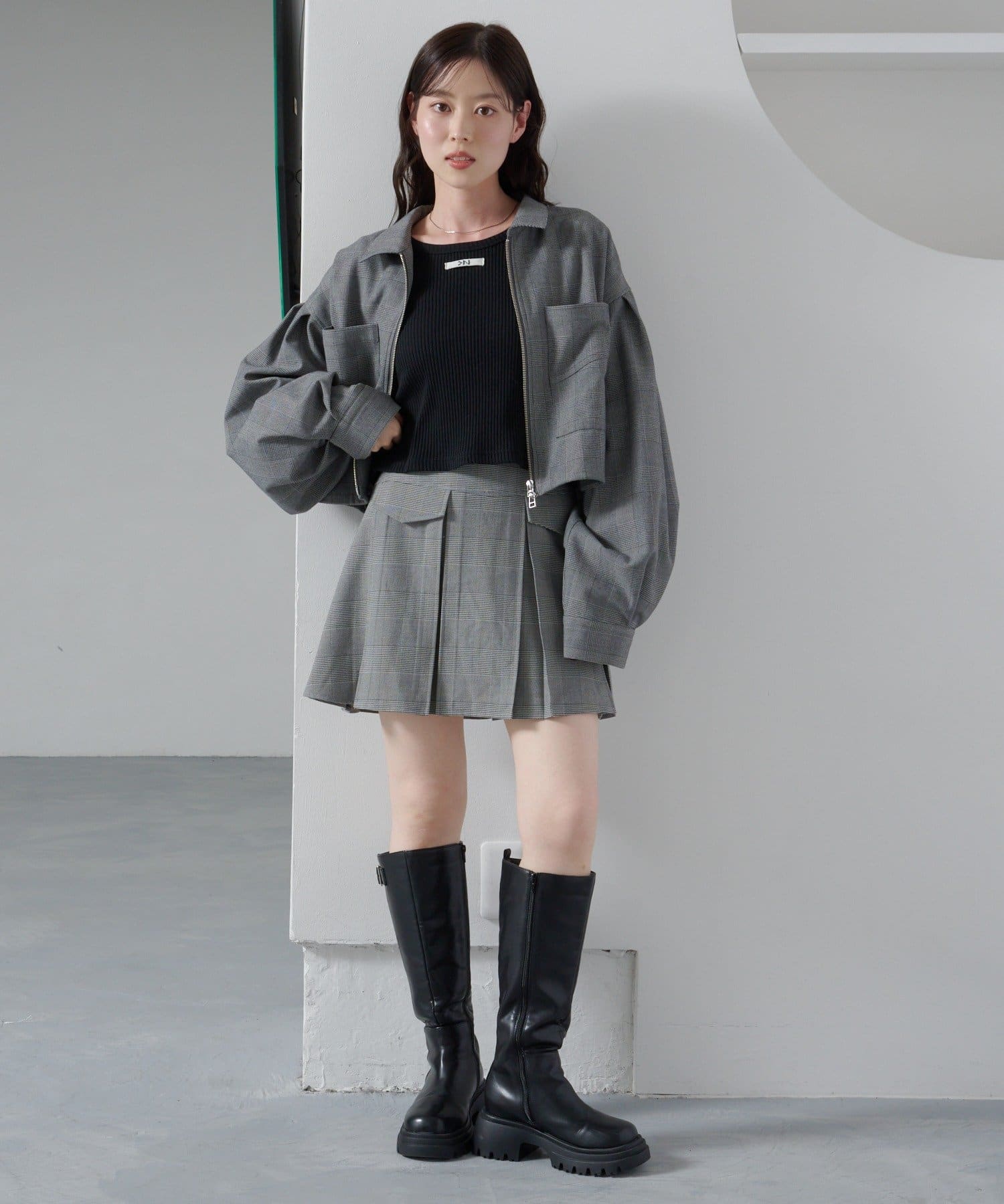 Kastane(カスタネ) 【SETUP対応】プリーツミニスカート