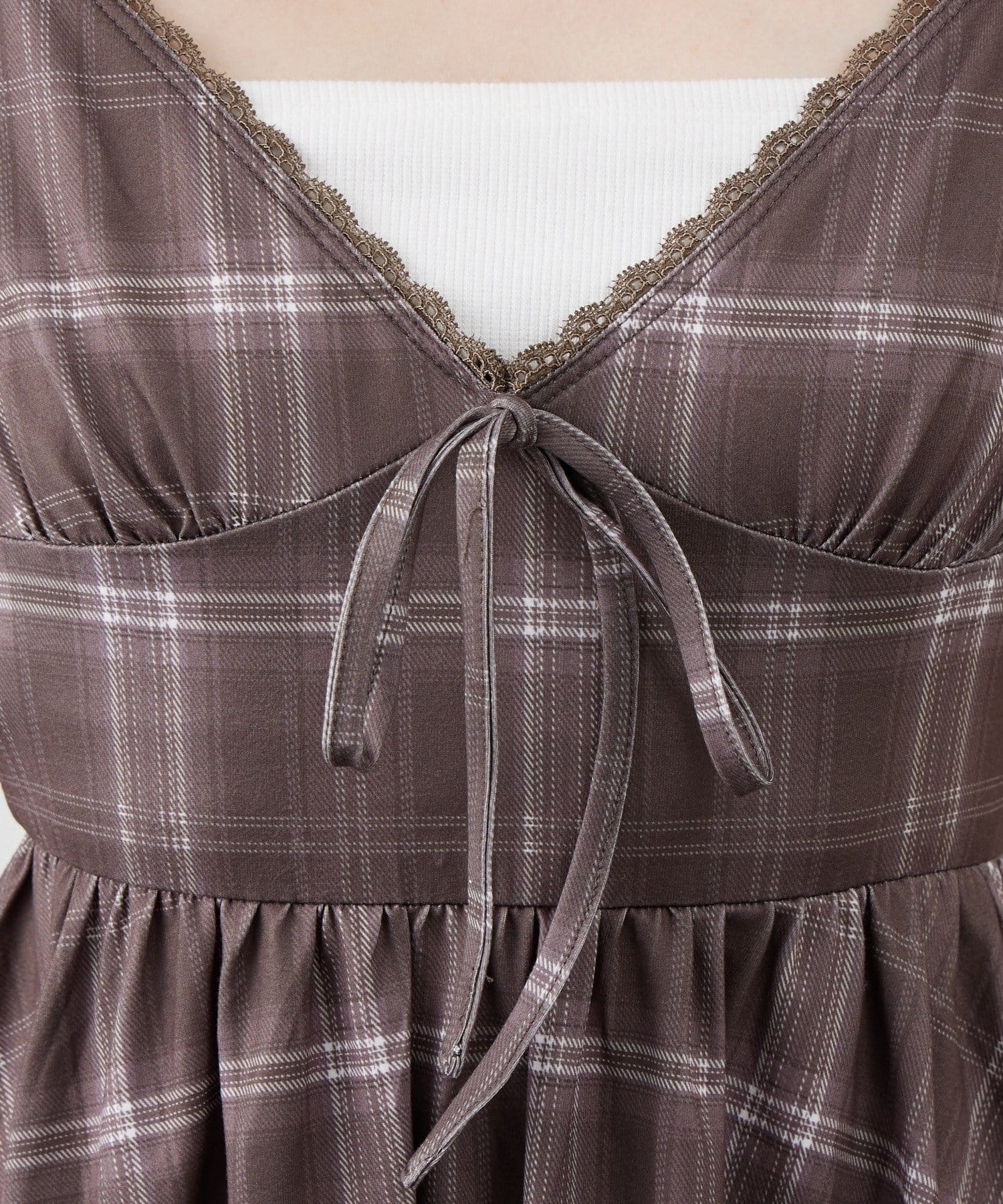 OUTLET(アウトレット) 【mystic】[mline]シアーチェック カットミニワンピース