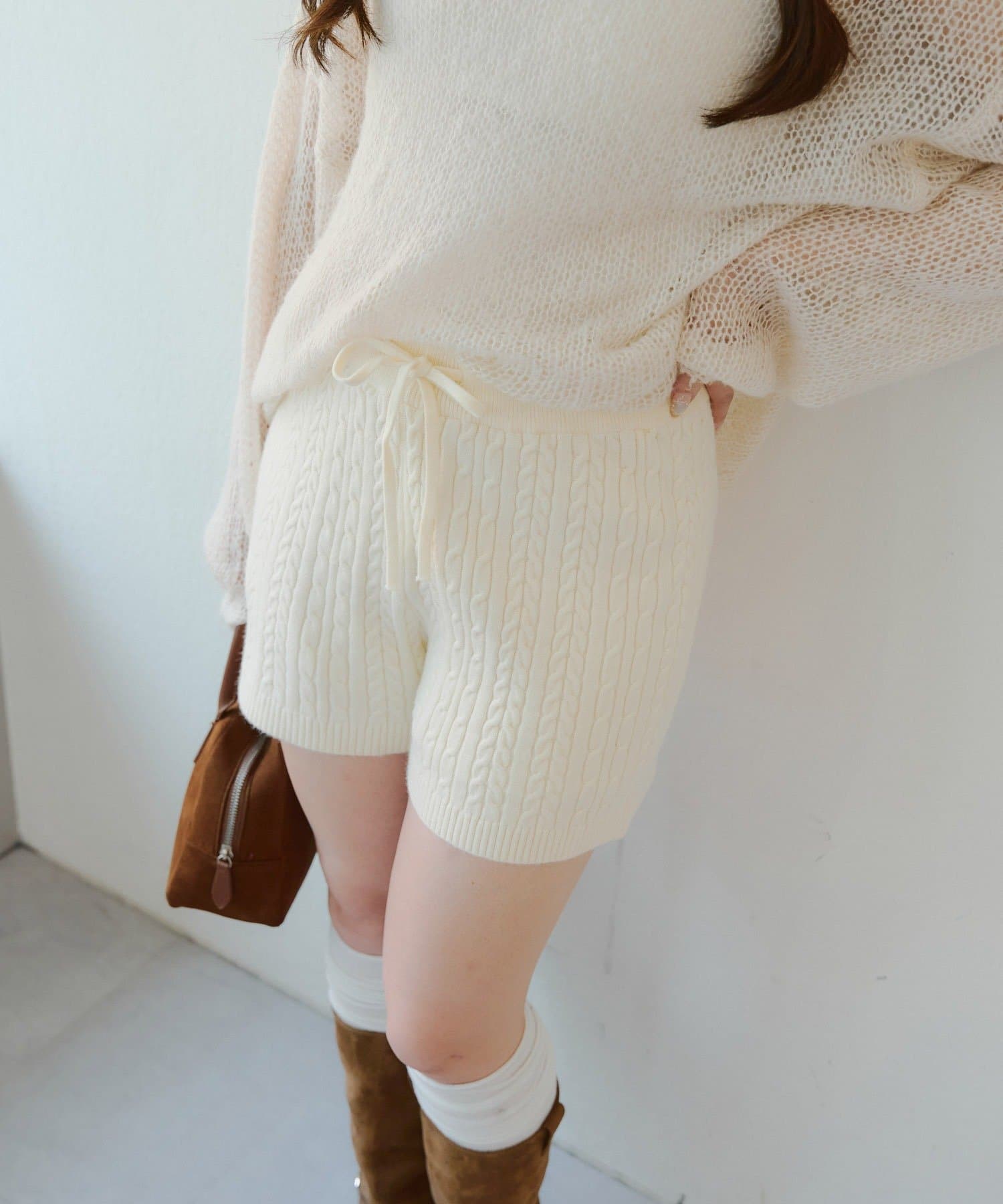 ケーブル編みニットショートパンツ | NICE CLAUP / OLIVE des OLIVE