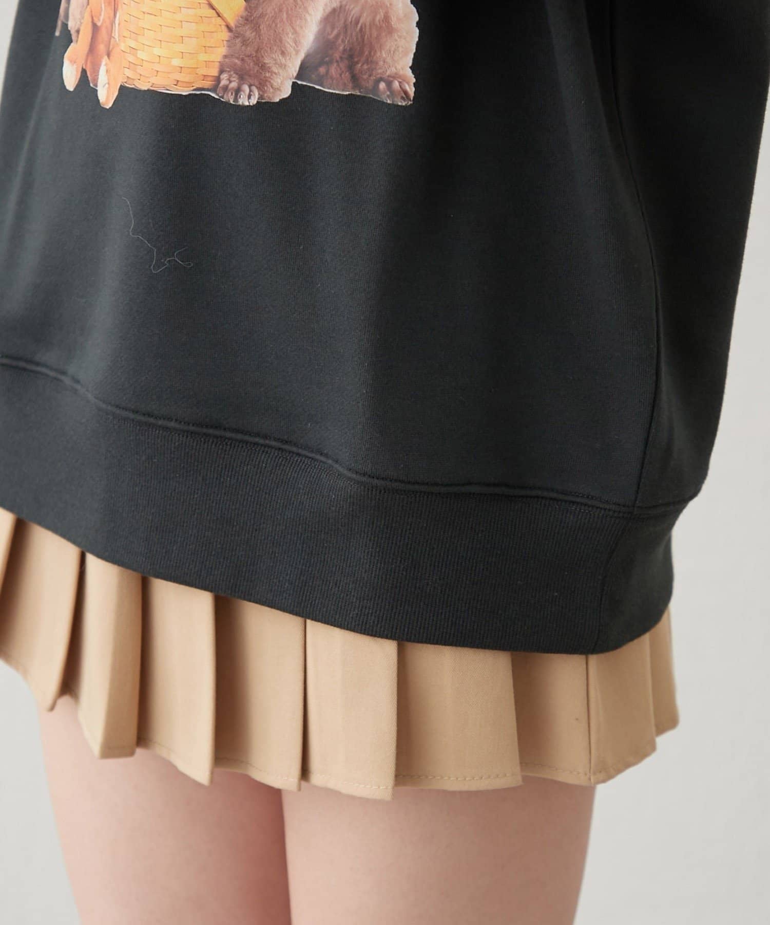 NICE CLAUP / OLIVE des OLIVE OUTLET(ナイスクラップ  / オリーブ デ オリーブ アウトレット) 【RMAF】3匹の子犬めがねスウェット