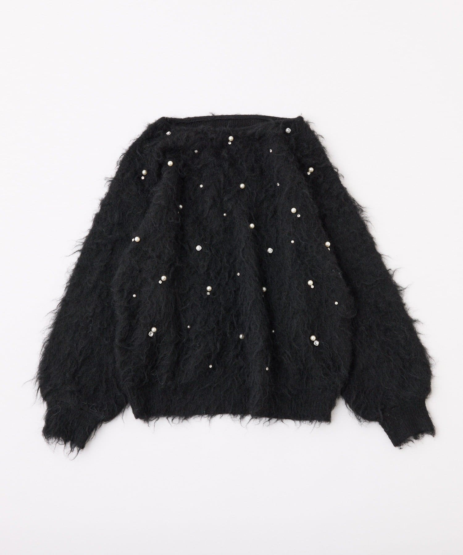 one after another NICE CLAUP(ワンアフターアナザー ナイスクラップ) ビジューシャギーニット