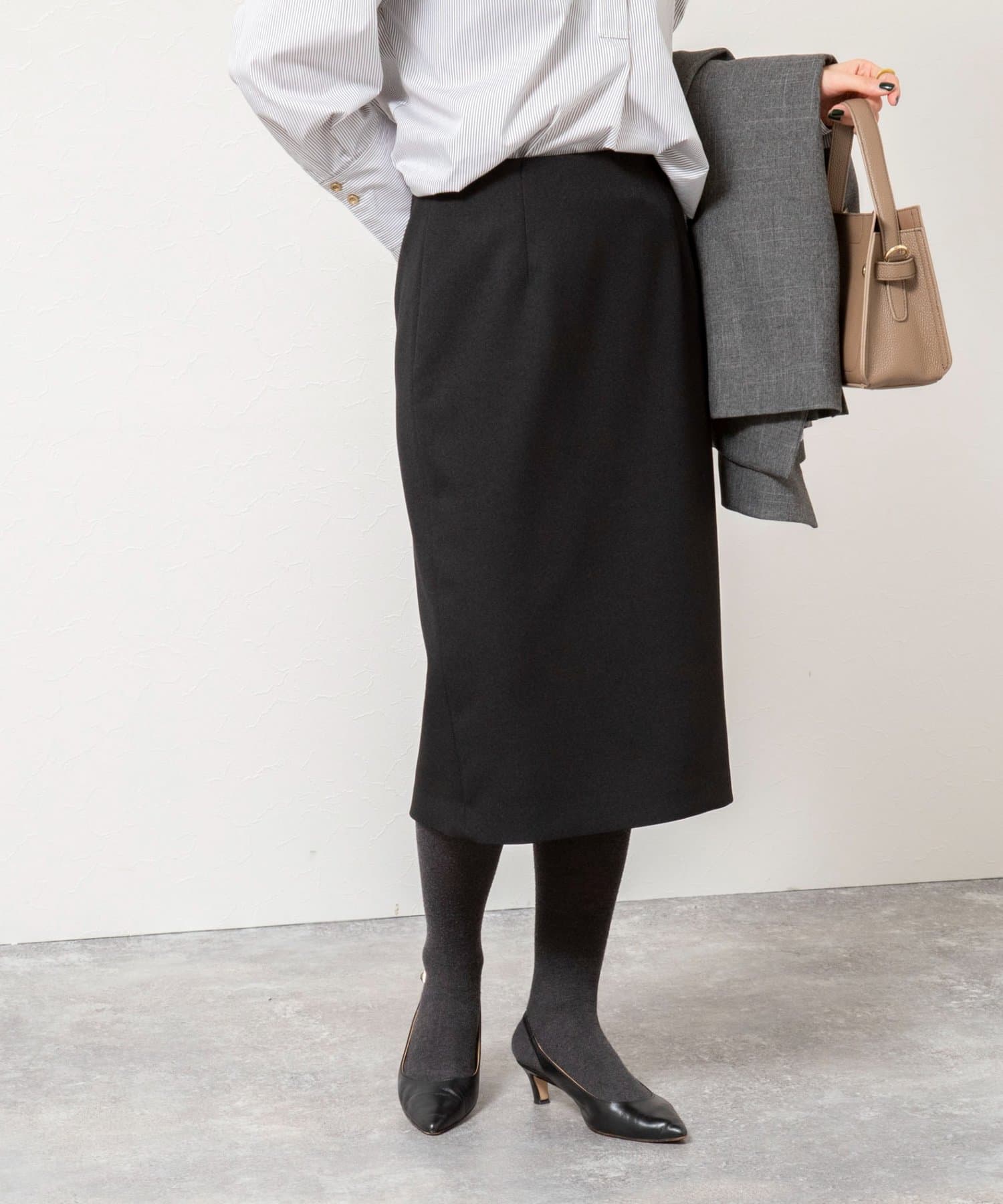 NOLLEY'S(ノーリーズ) 《セットアップ対応》ウォッシャブルウール調タイトスカート