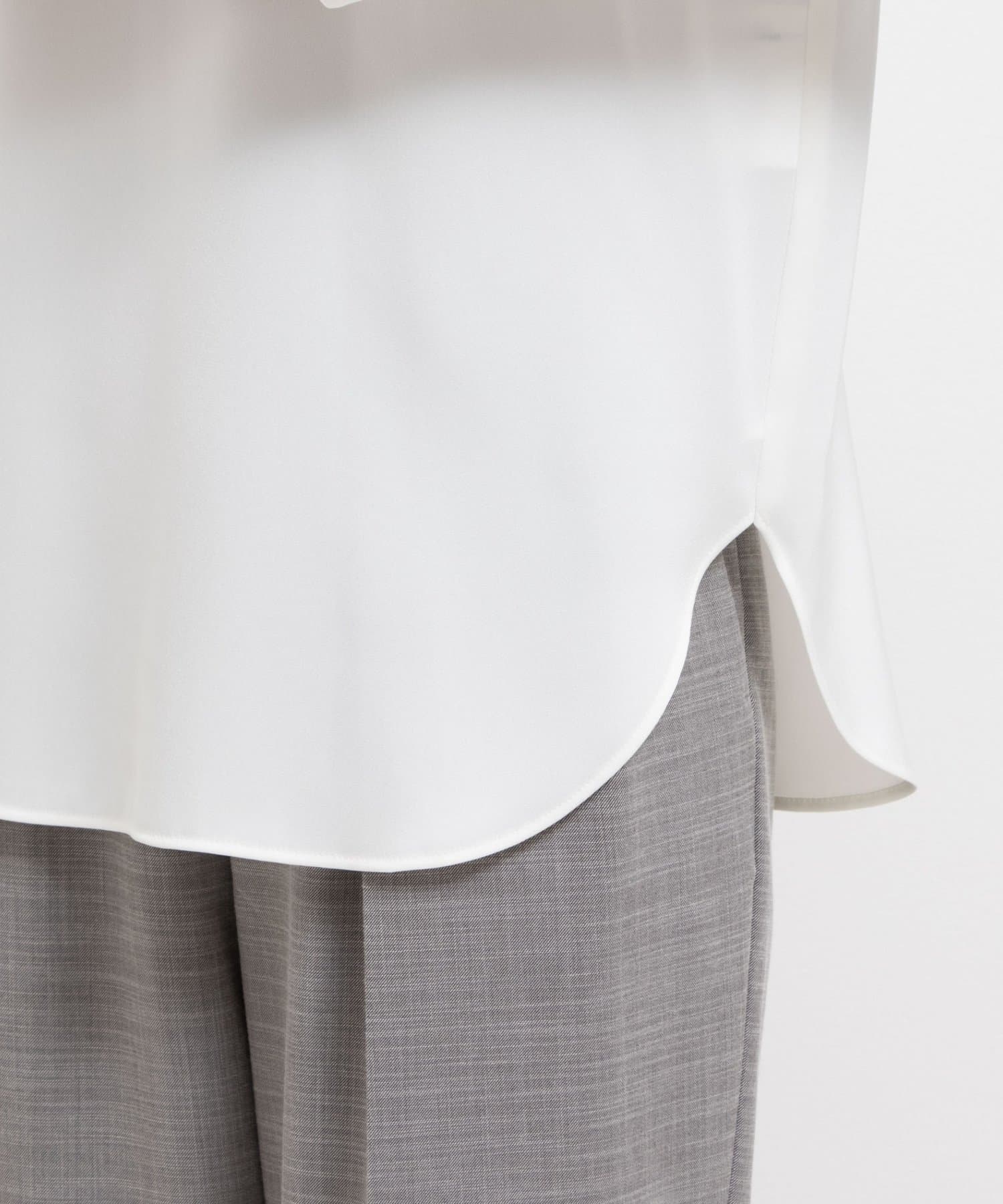 NOLLEY'S(ノーリーズ) ◇【WEB限定】ウォッシャブルオトナサテン衿カフス付きＴブラウス