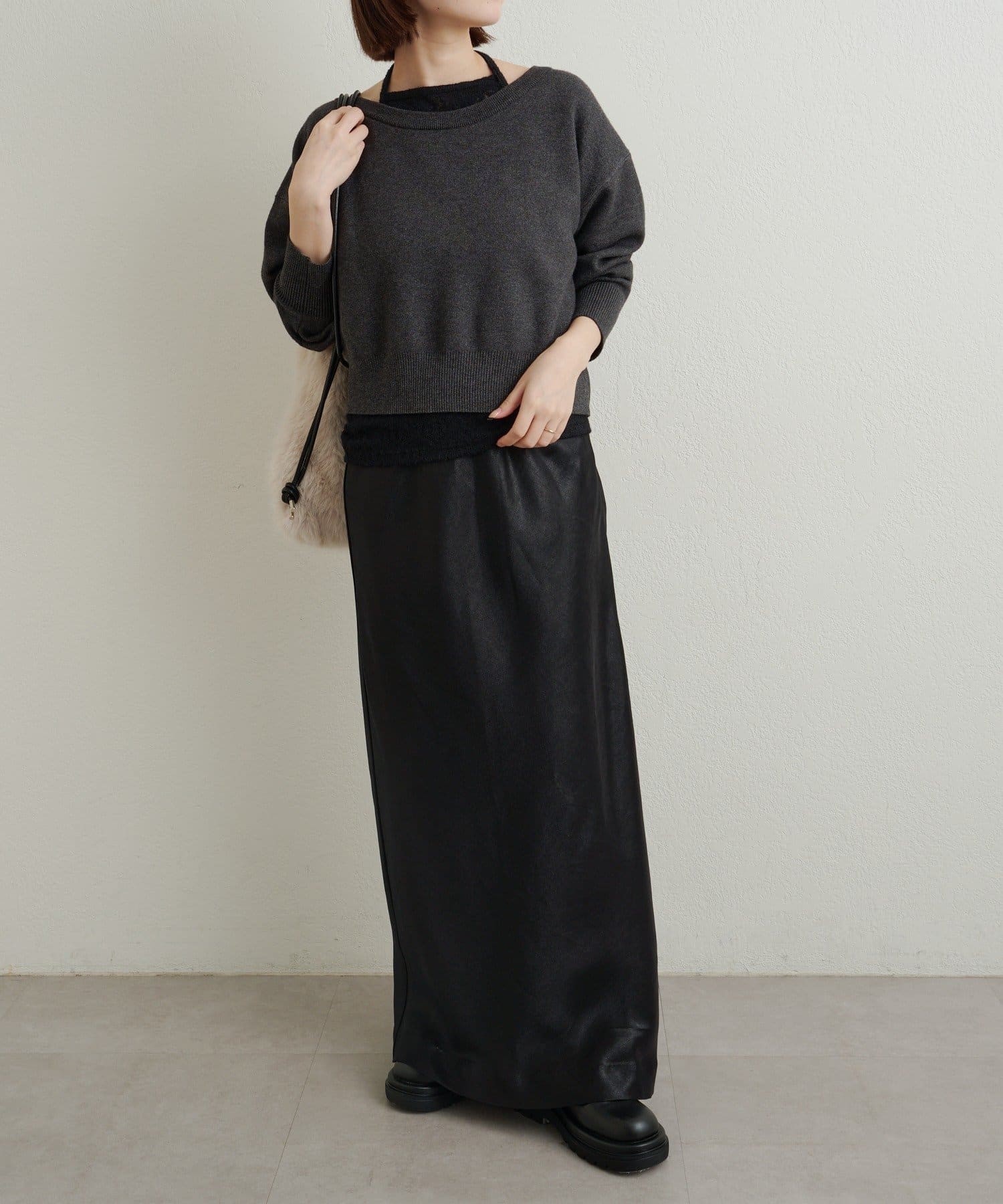 Omekashi(オメカシ) 【yuina企画】レースビスチェ×ニットセット