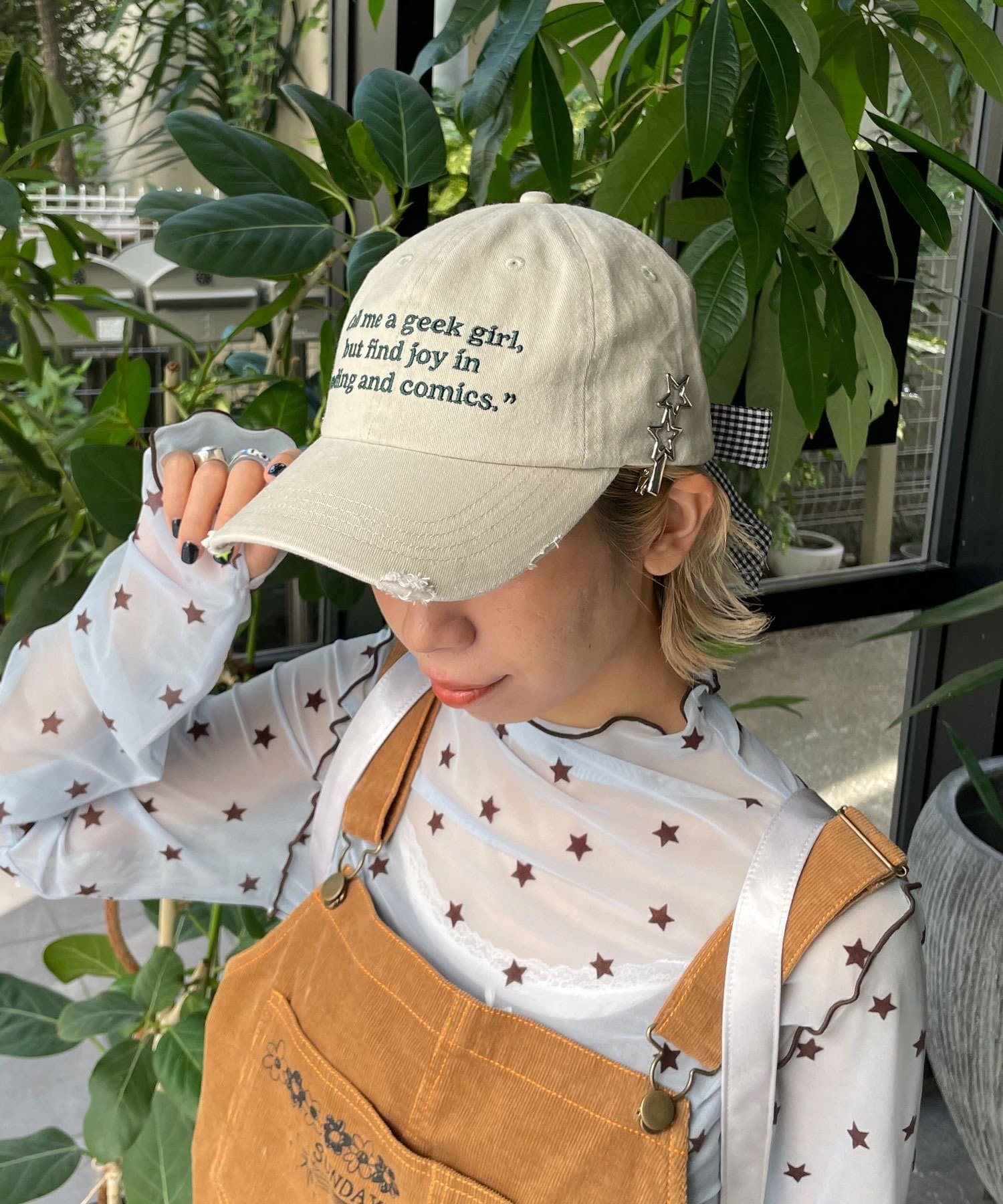 CIAOPANIC(チャオパニック) 【HELLO.SANFRANCISCO/ハローサンフランシスコ】メッセージロゴ刺繡リボンキャップ