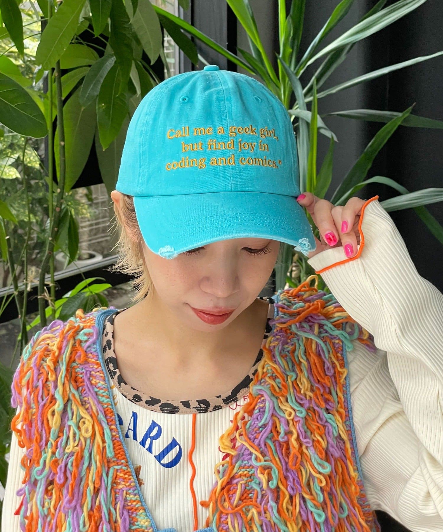 CIAOPANIC(チャオパニック) 【HELLO.SANFRANCISCO/ハローサンフランシスコ】メッセージロゴ刺繡リボンキャップ