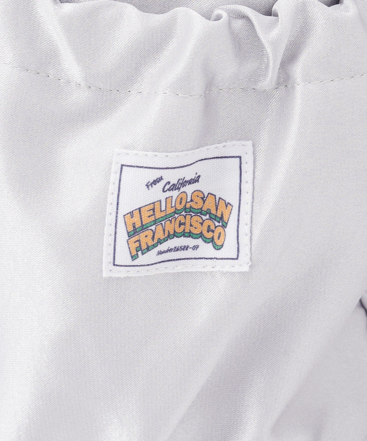 CIAOPANIC(チャオパニック) 【HELLO.SANFRANCISCO/ハローサンフランシスコ】ロゴ刺繍サテンリュックサック