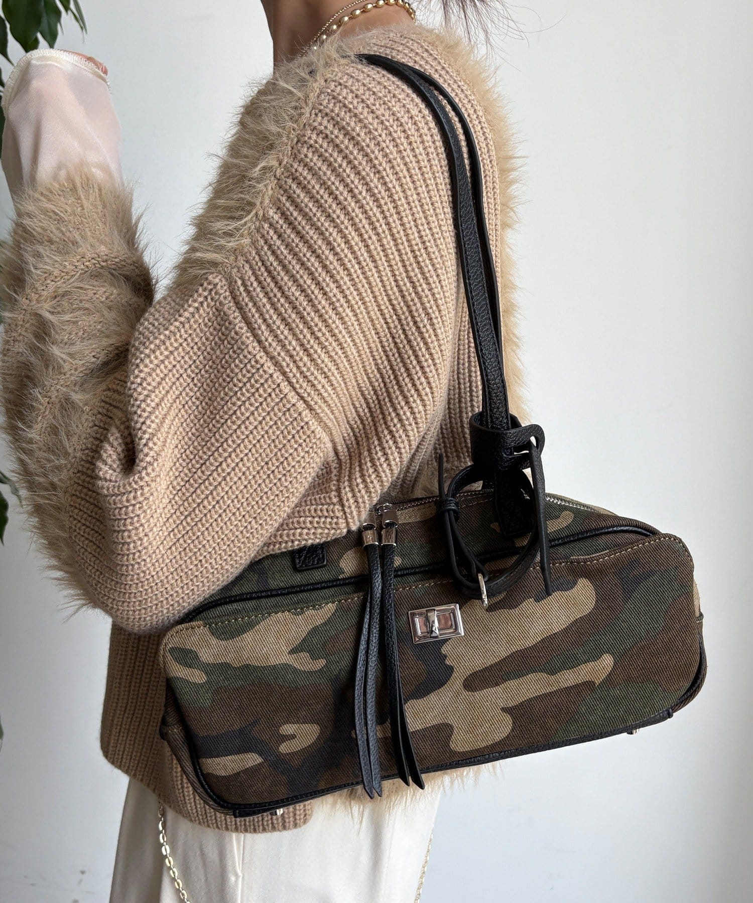 DOUDOU(ドゥドゥ) 【WEB限定】迷彩柄スクエアバッグ