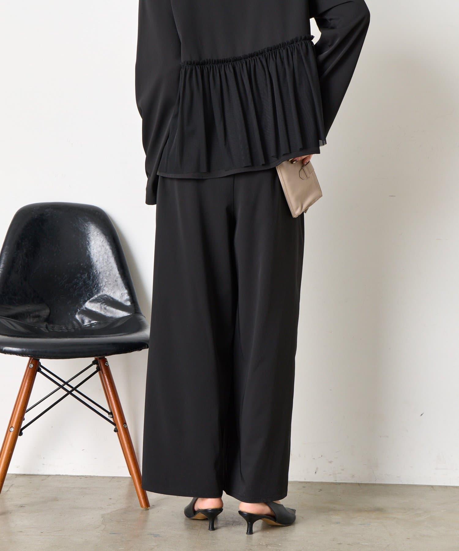 Jena　espace merveilleux(ジェナ　エスパスメルヴェイユ) 【オケージョン/2点セット】チュールジャケットセットアップ