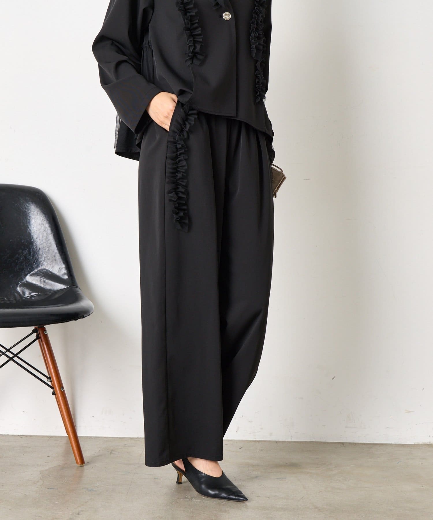 Jena　espace merveilleux(ジェナ　エスパスメルヴェイユ) 【オケージョン/2点セット】チュールジャケットセットアップ