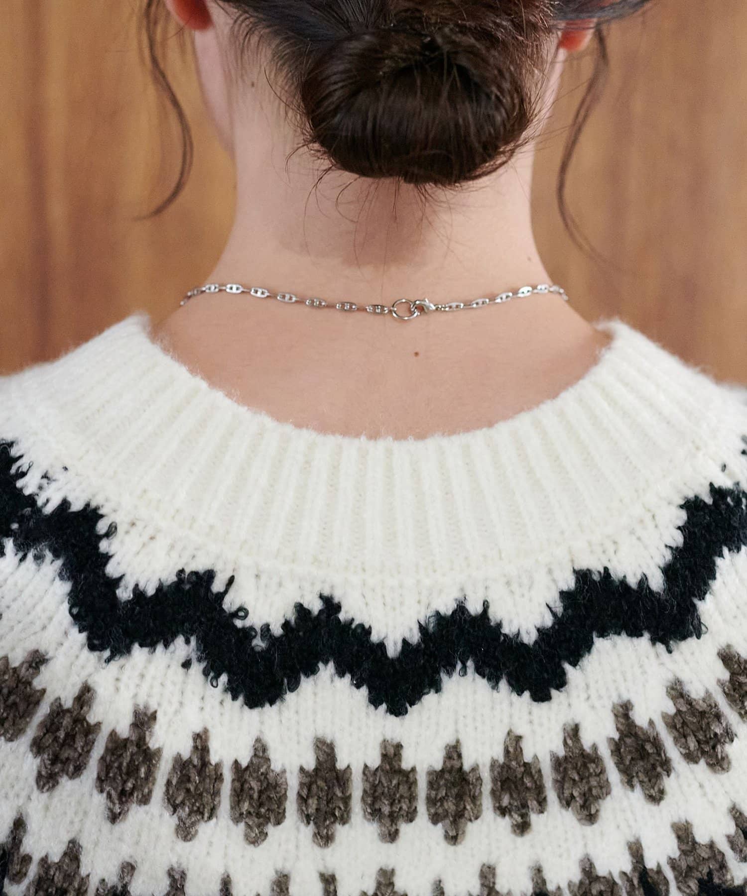 DISCOAT(ディスコート) 【暖かおしゃれ見え/ユニセックス】求心柄オーバーニット