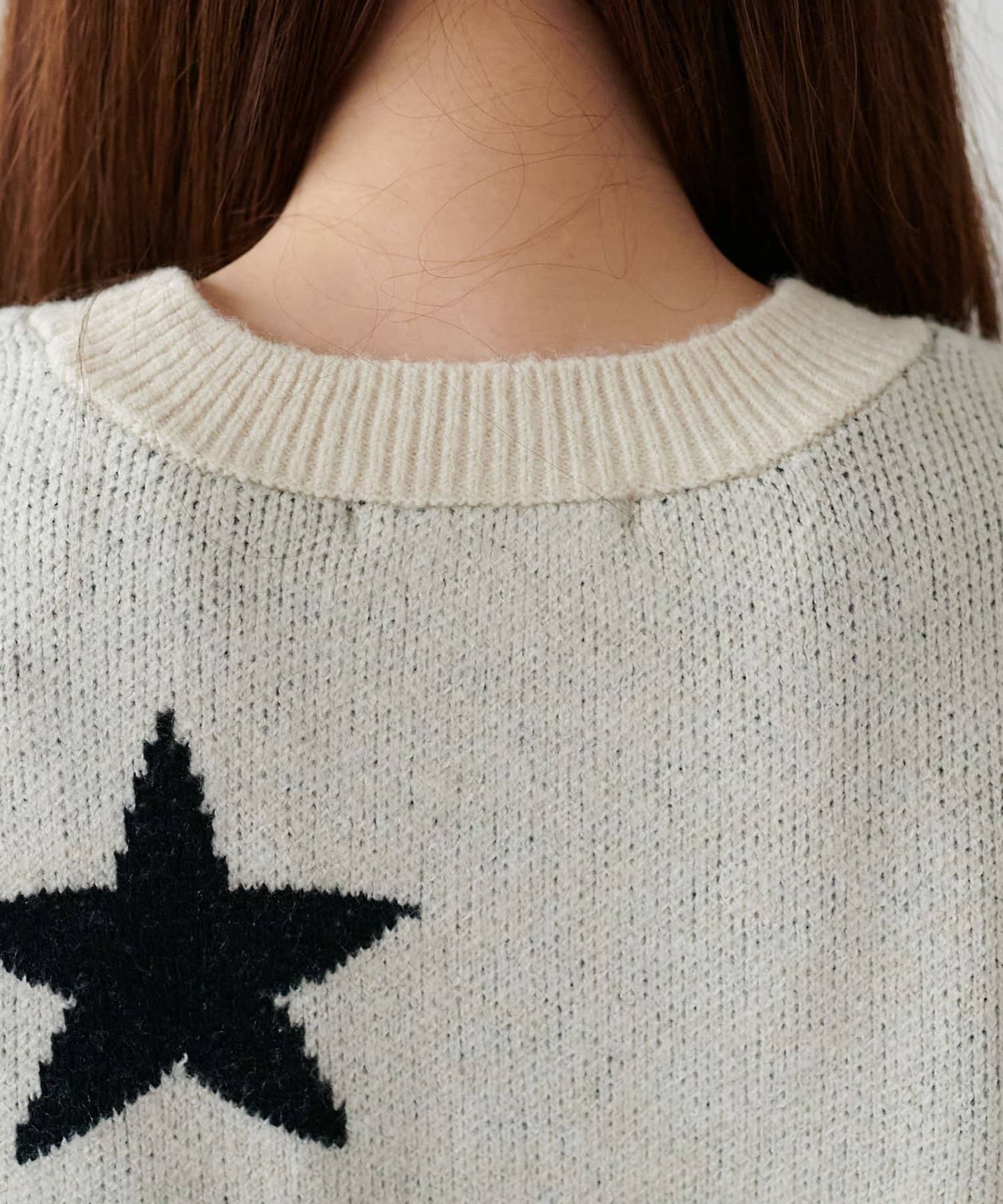 DISCOAT(ディスコート) 【ユニセックス】星柄ジャガードニット