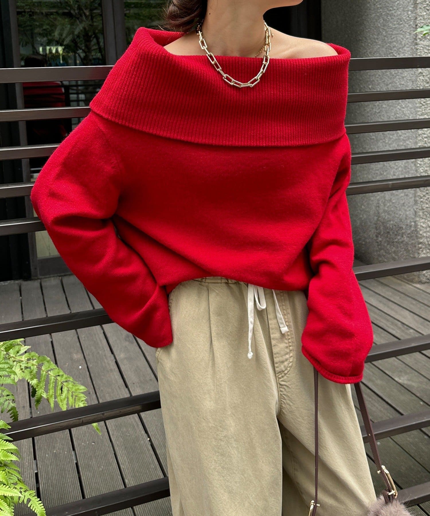 DOUDOU(ドゥドゥ) オフタートルプルオーバー