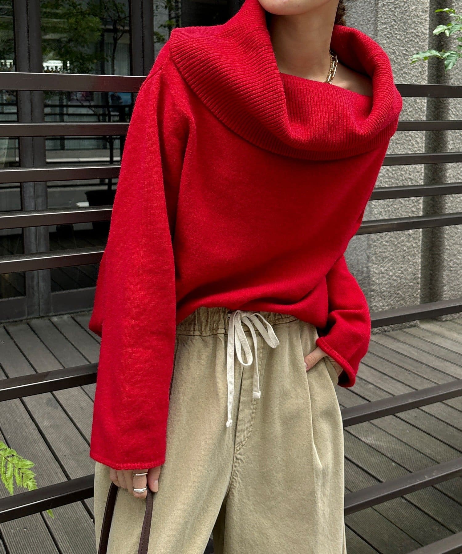 DOUDOU(ドゥドゥ) オフタートルプルオーバー