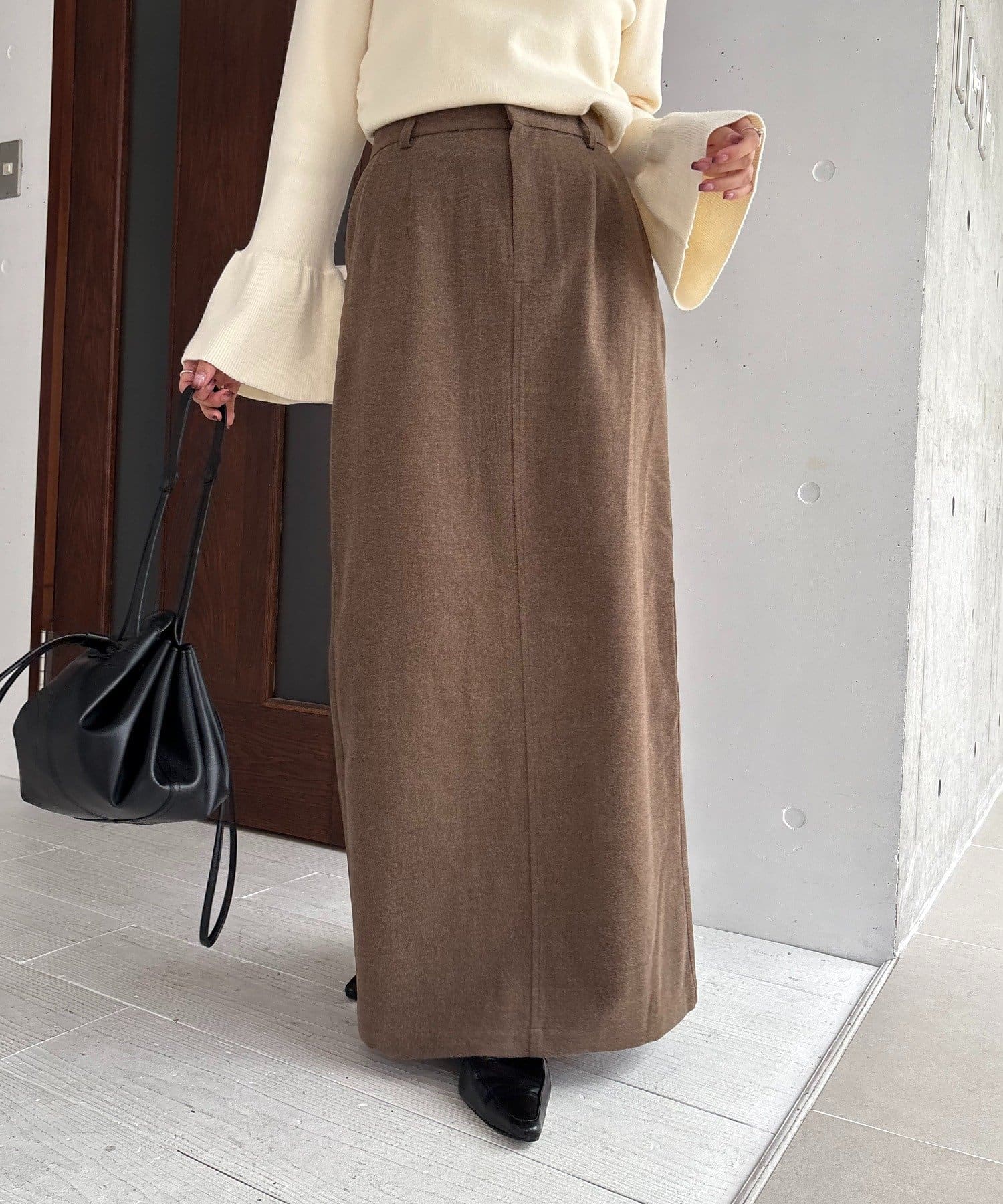 CAPRICIEUX LE'MAGE(カプリシュレマージュ) 【HAPPY BAG対象】ピーチタッチIラインスカート