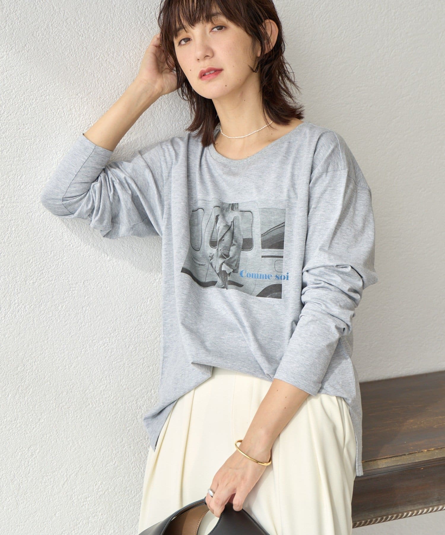 RIVE DROITE(リヴドロワ) 予約【インナーとしても◎】PHOTO long Tee