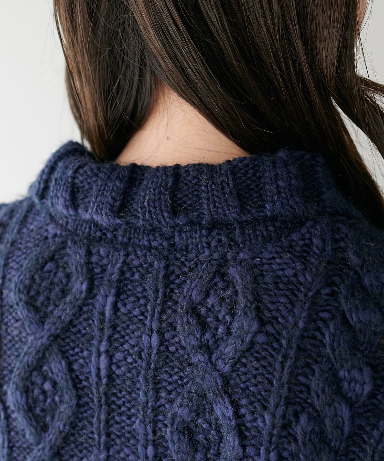 DISCOAT(ディスコート) 【冬の定番/着映えニット/ユニセックス】ケーブルニットポロ