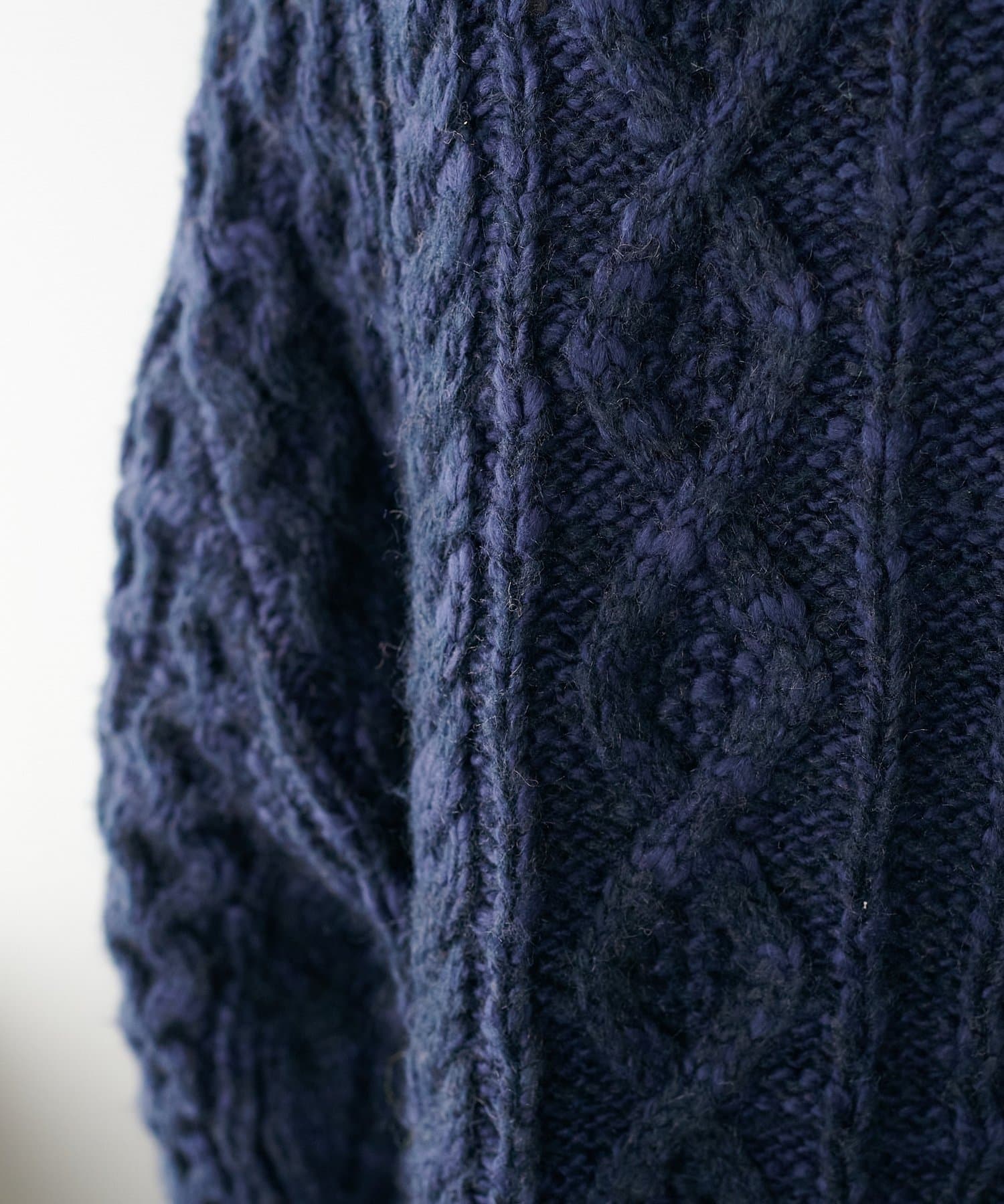 DISCOAT(ディスコート) 【冬の定番/着映えニット/ユニセックス】ケーブルニットポロ