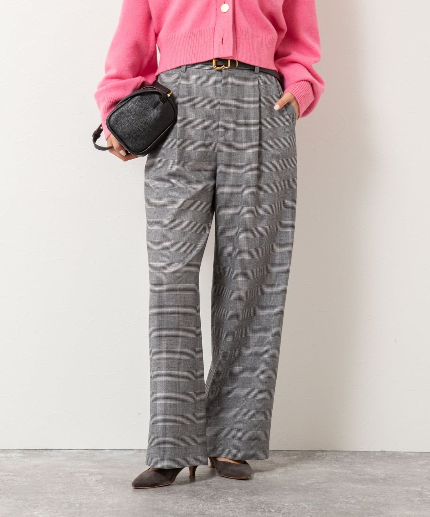 NOLLEY'S(ノーリーズ) ウォッシャブル両面起毛ワイドパンツ