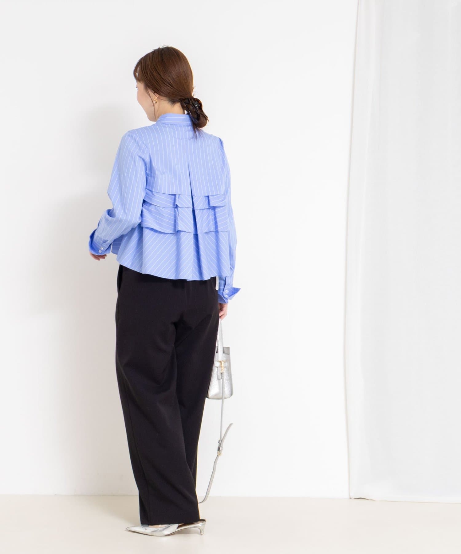 NOLLEY'S(ノーリーズ) ウォッシャブル裏起毛イージーワイドパンツ