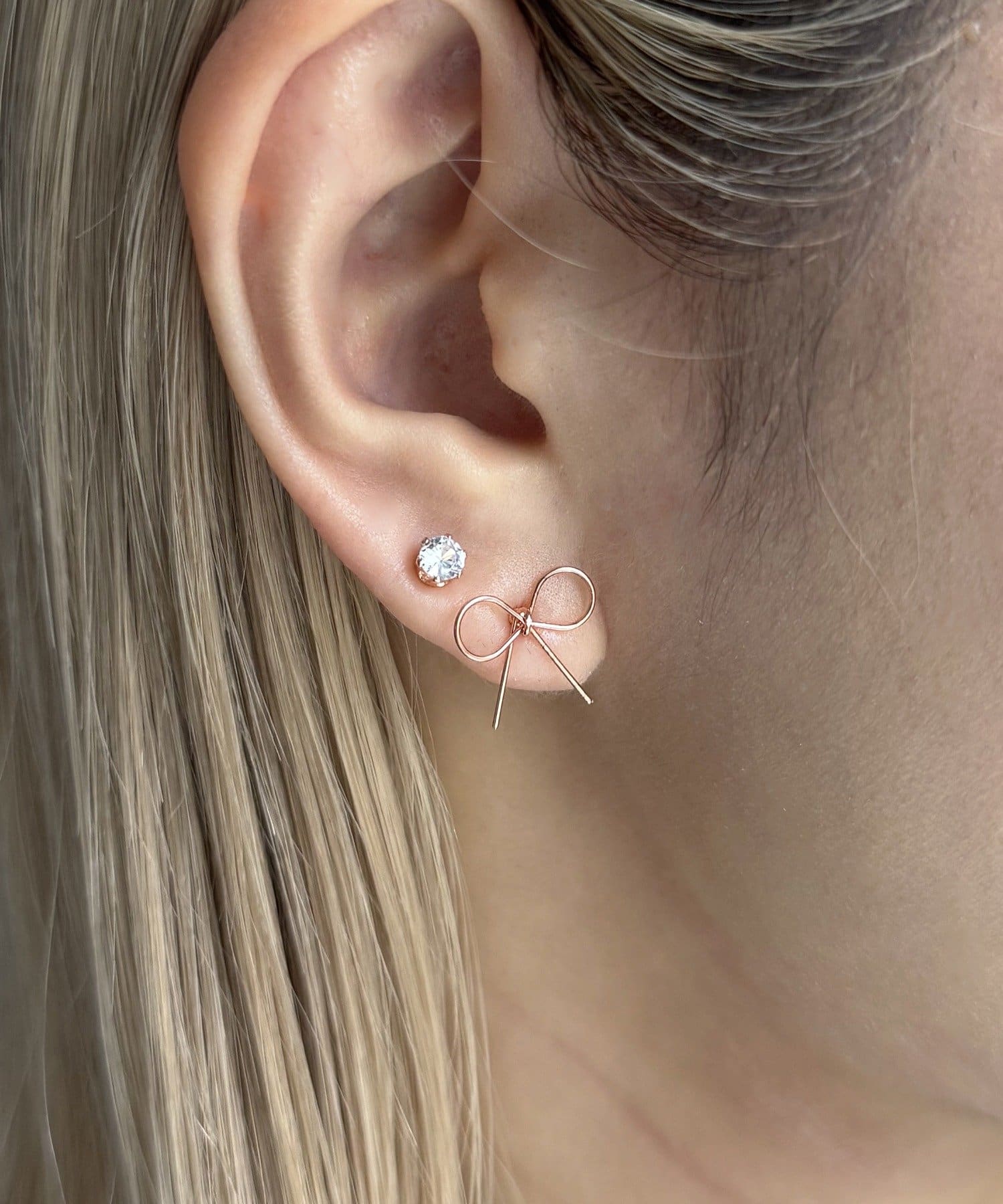 Lattice(ラティス) リボンピアスセット(4P)