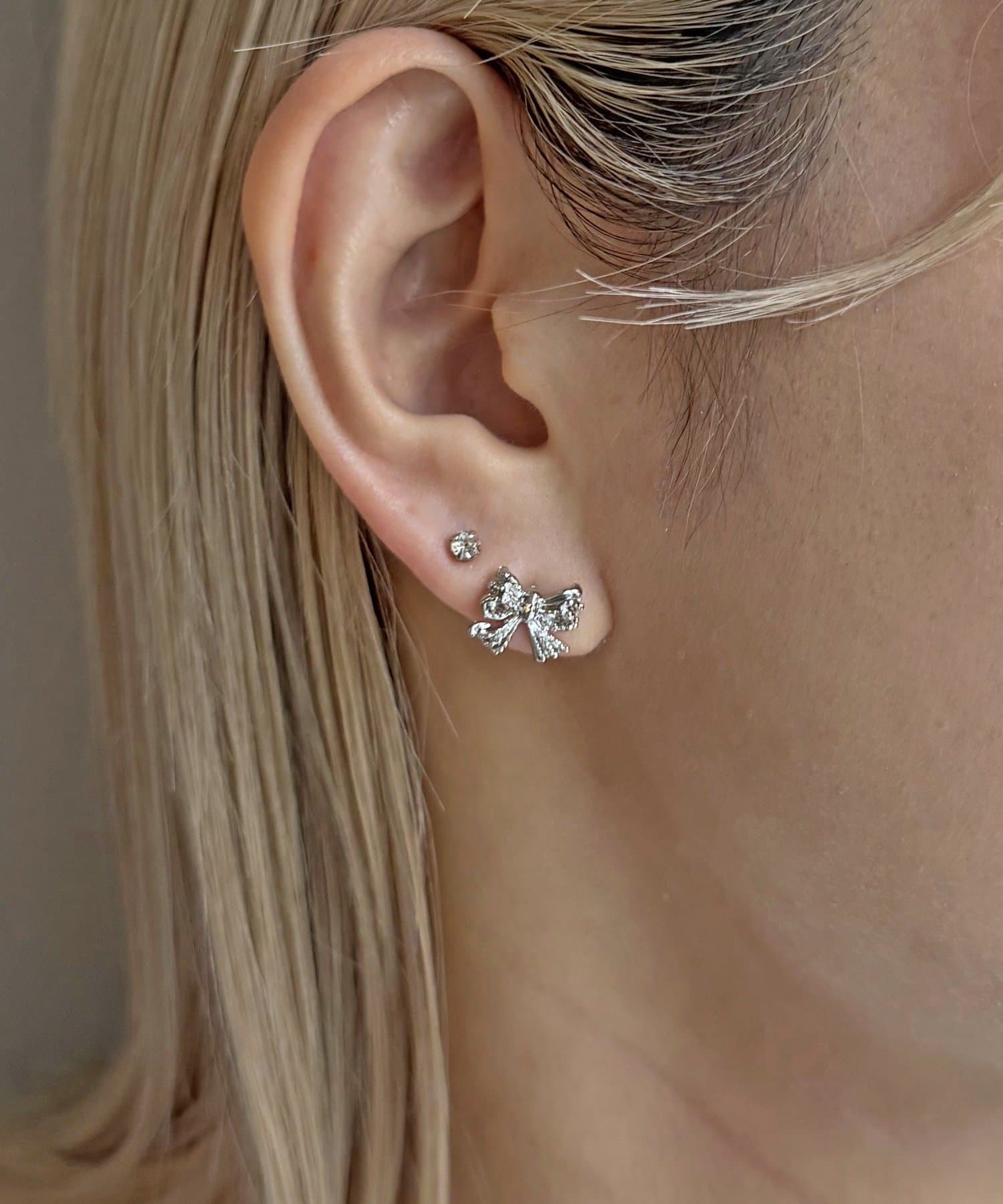 Lattice(ラティス) ミニリボンピアスセット(4P)