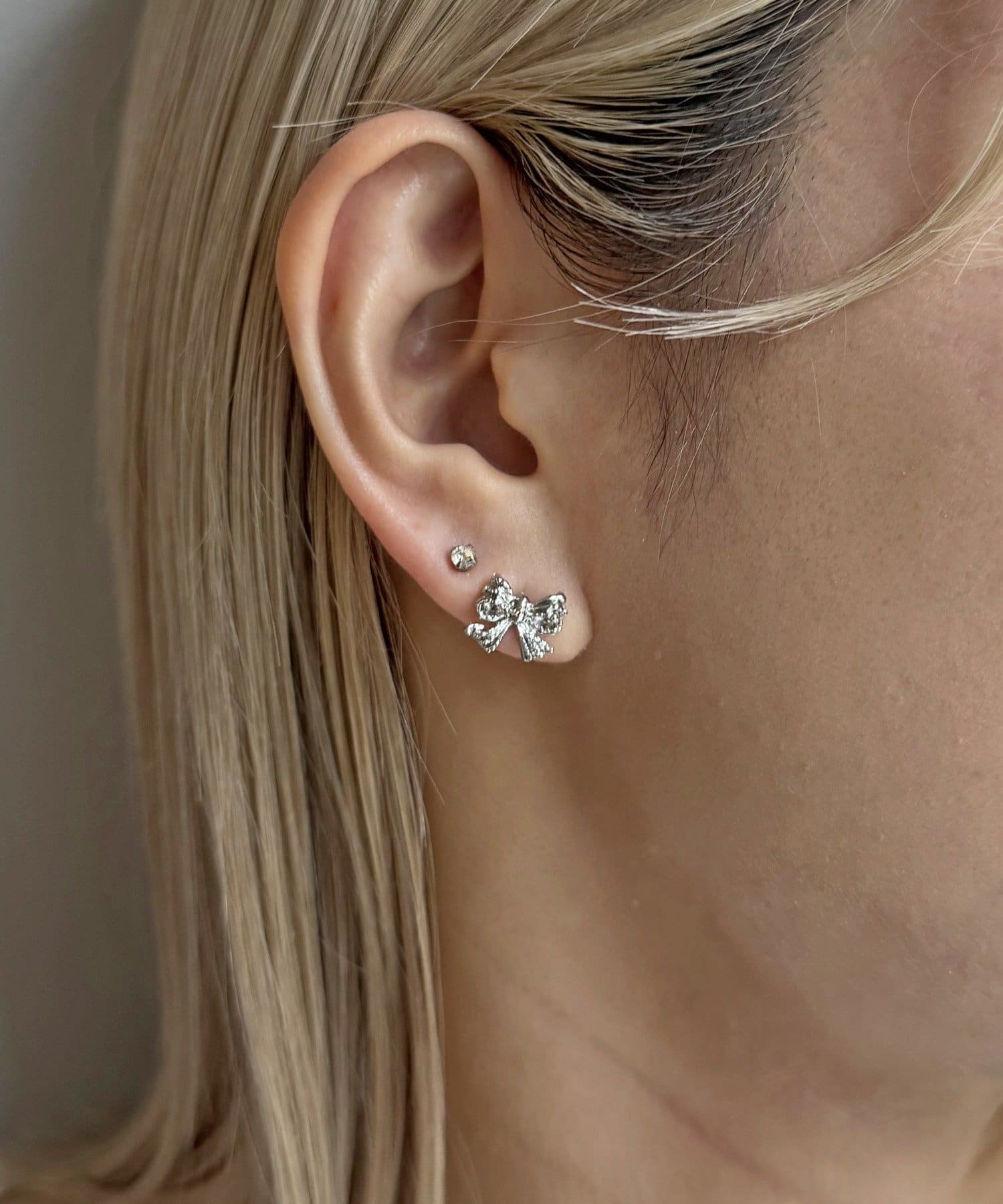 Lattice(ラティス) ミニリボンピアスセット(4P)