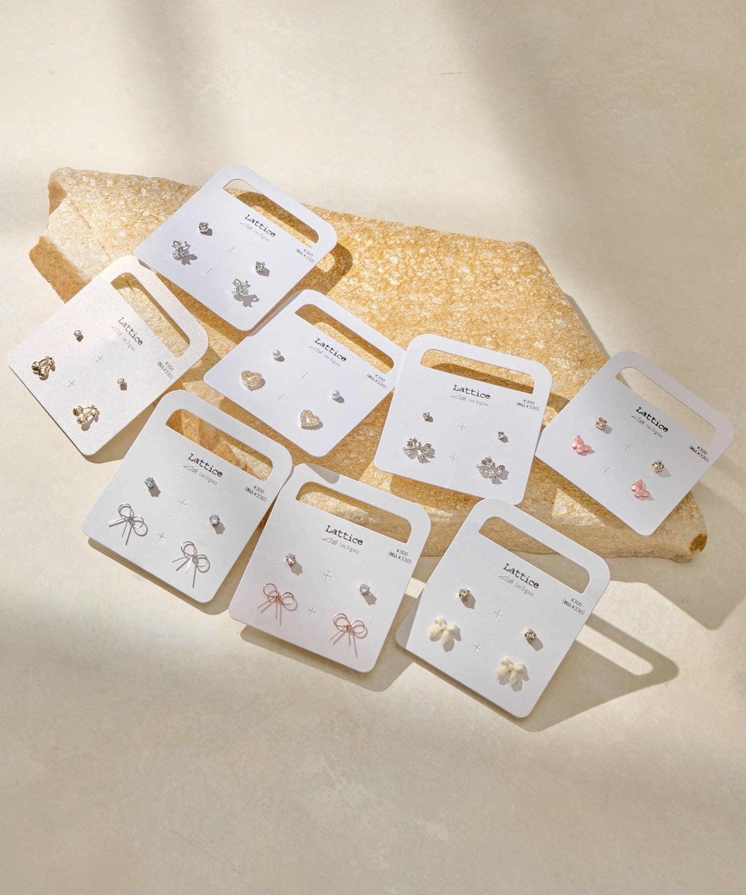 Lattice(ラティス) ミニリボンピアスセット(4P)