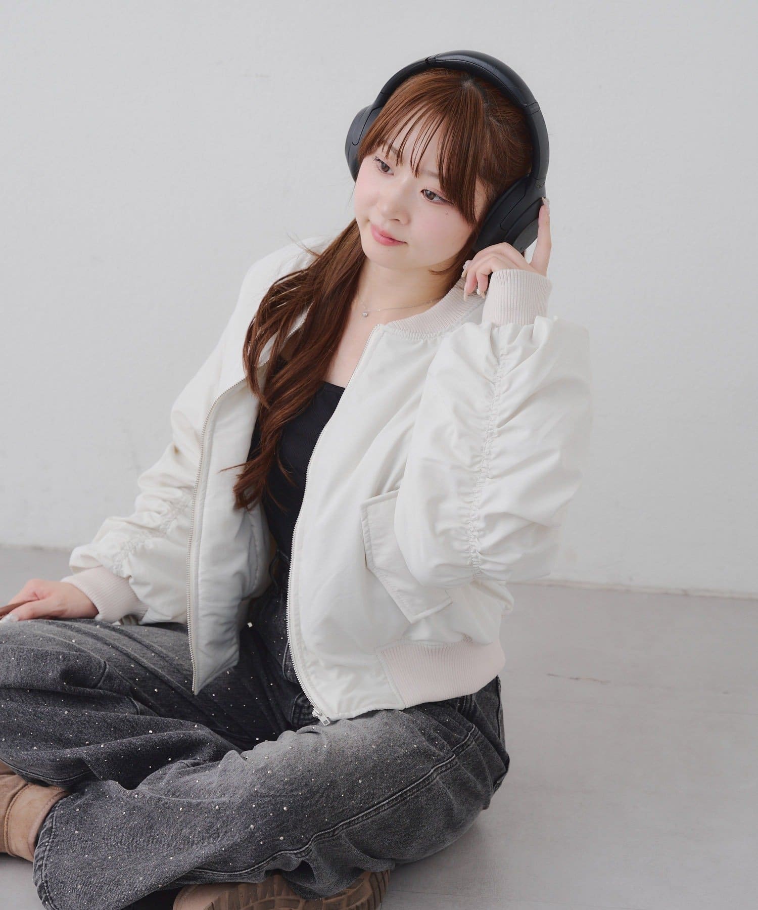 RMAF】フェイクファー付MA－1 | NICE CLAUP / OLIVE des