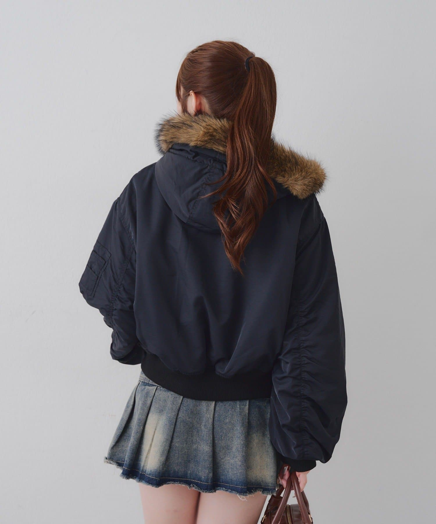 NICE CLAUP / OLIVE des OLIVE OUTLET(ナイスクラップ  / オリーブ デ オリーブ アウトレット) 【RMAF】フェイクファー付ＭＡ－１