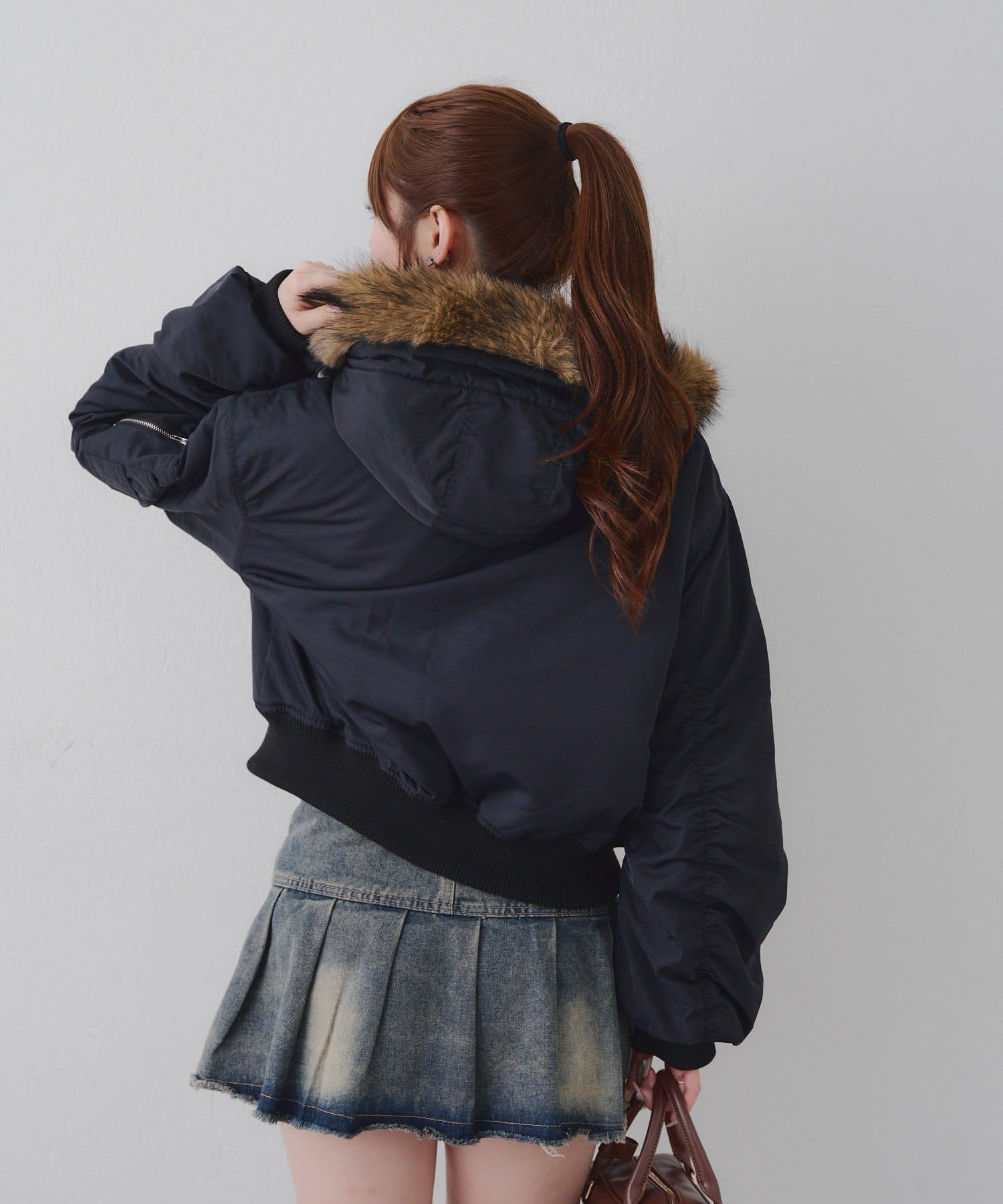 NICE CLAUP / OLIVE des OLIVE OUTLET(ナイスクラップ  / オリーブ デ オリーブ アウトレット) 【RMAF】フェイクファー付ＭＡ－１