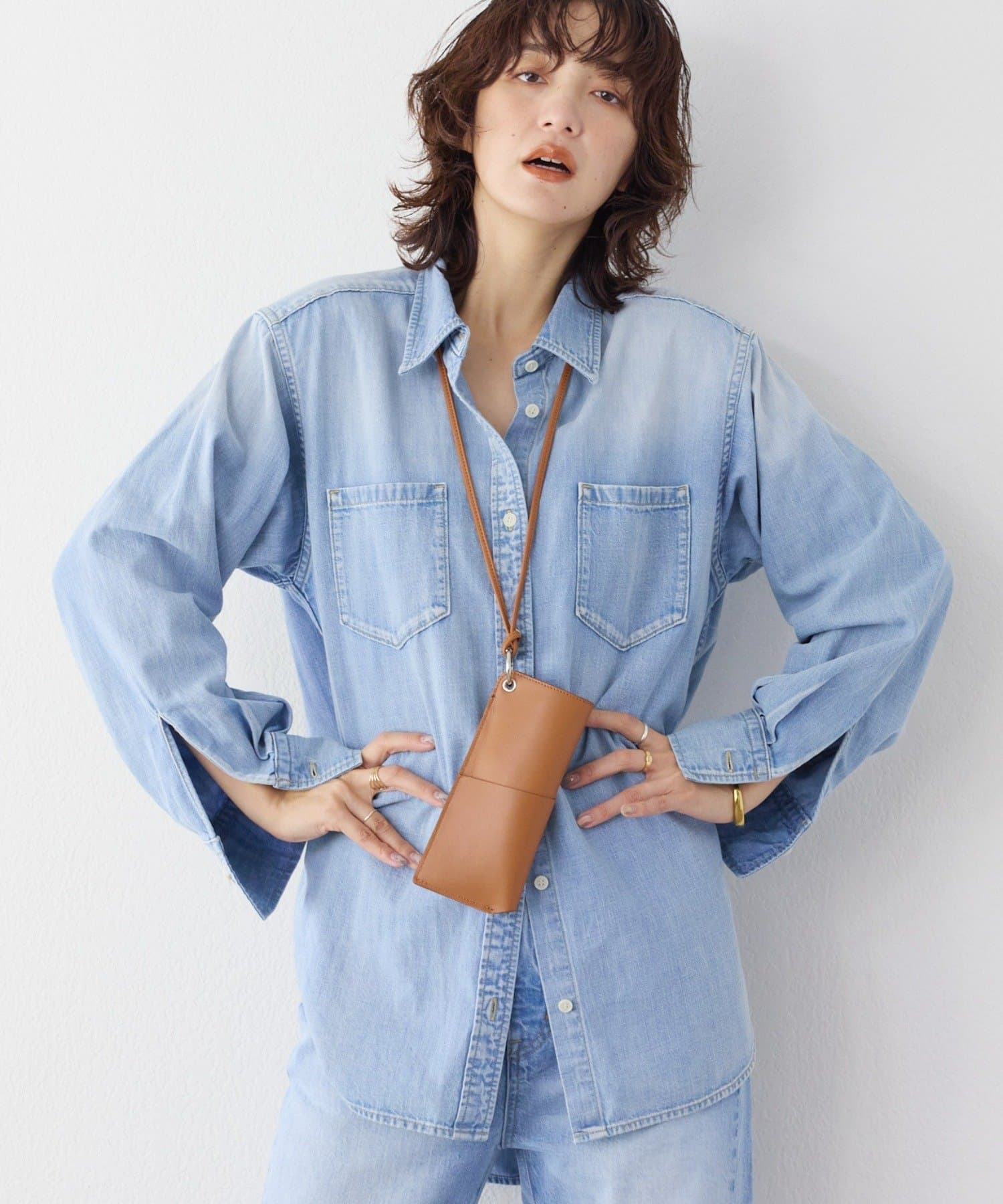 RIVE DROITE(リヴドロワ) 予約【RIMH（リムエイチ）】ショルダーパッドロングシャツ/1月下旬お届け予定